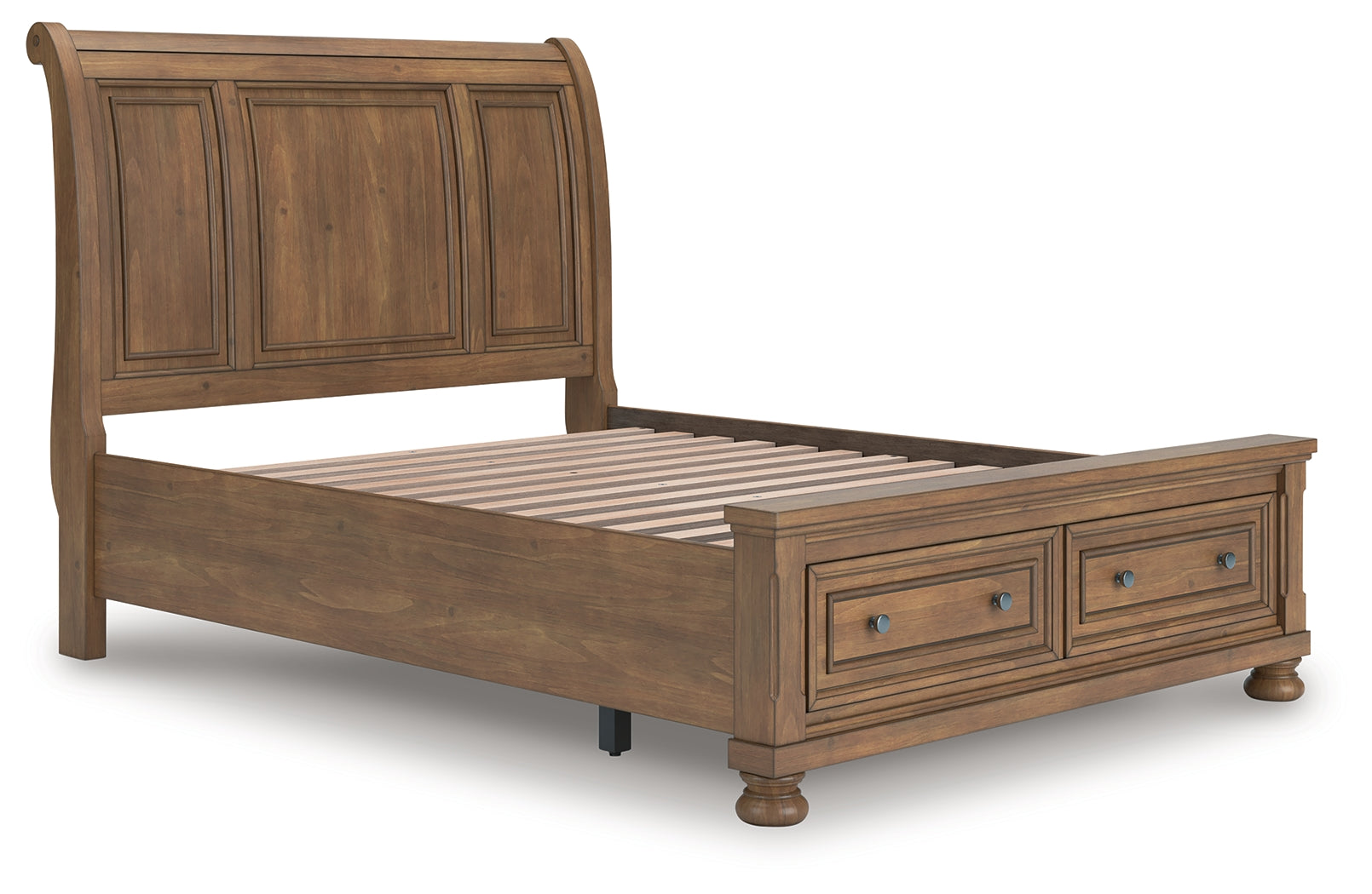 Floridian Furniture - Ashley Furniture - Feddinger Bedroom - Queen Storage Sleigh Bed / Medium Brown - PCB779B4