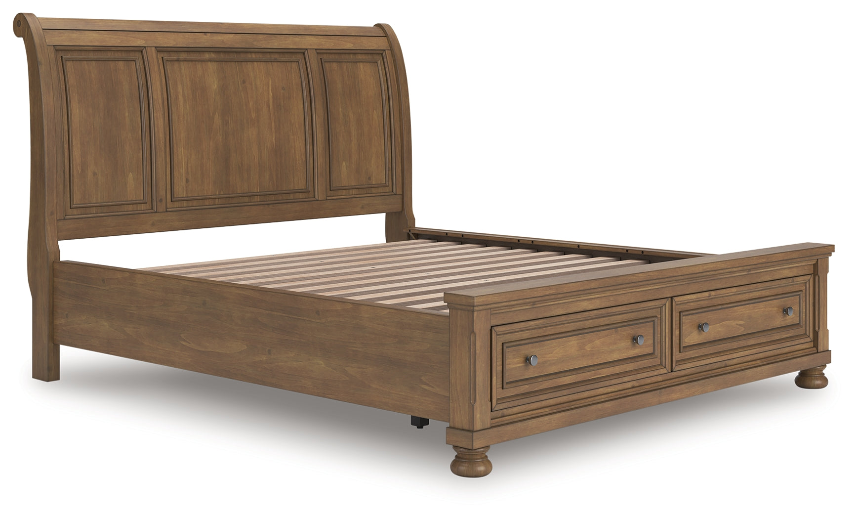 Floridian Furniture - Ashley Furniture - Feddinger Bedroom - California King Storage Sleigh Bed / Medium Brown - PCB779B9