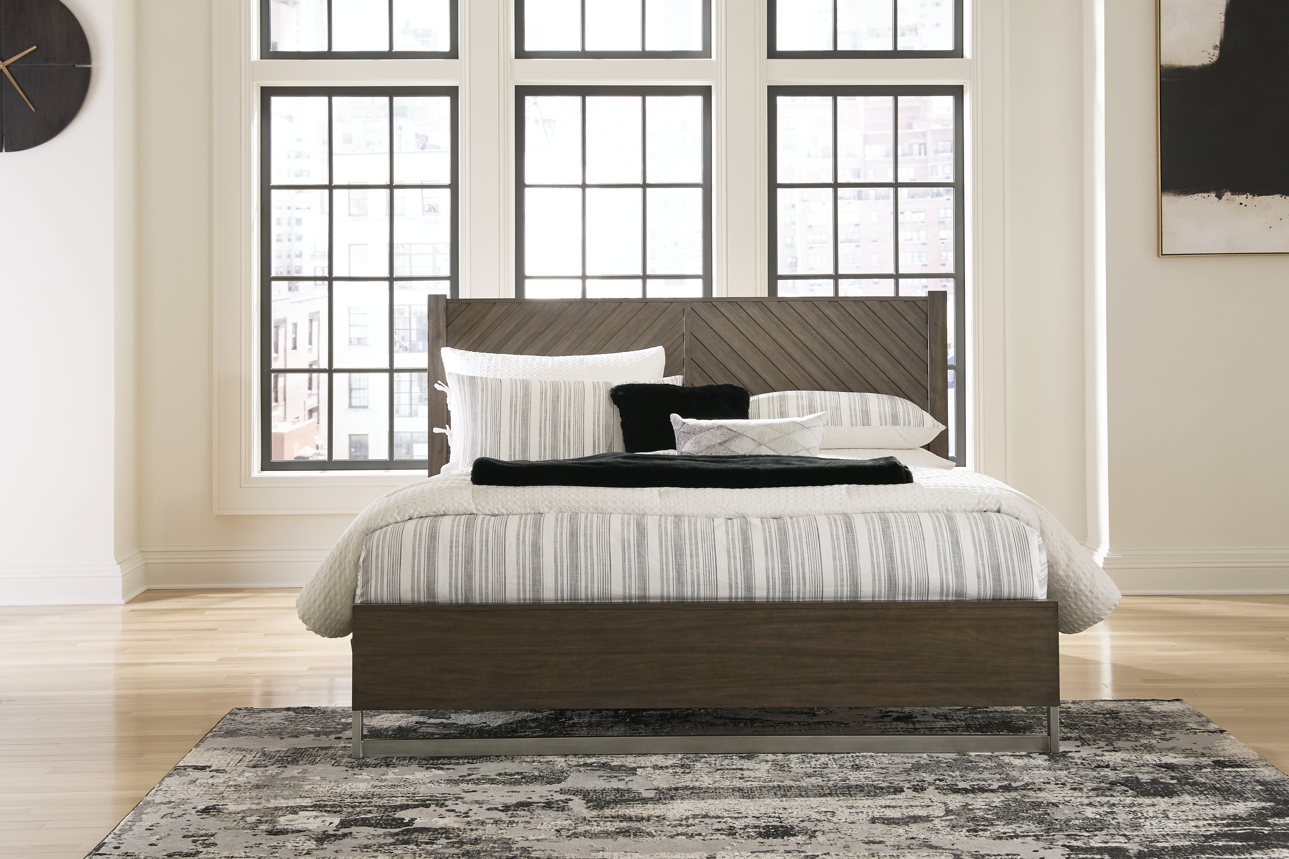 Floridian Furniture - Ashley Furniture - Arkenton Bedroom - California King Panel Bed / Grayish Brown - B786B5