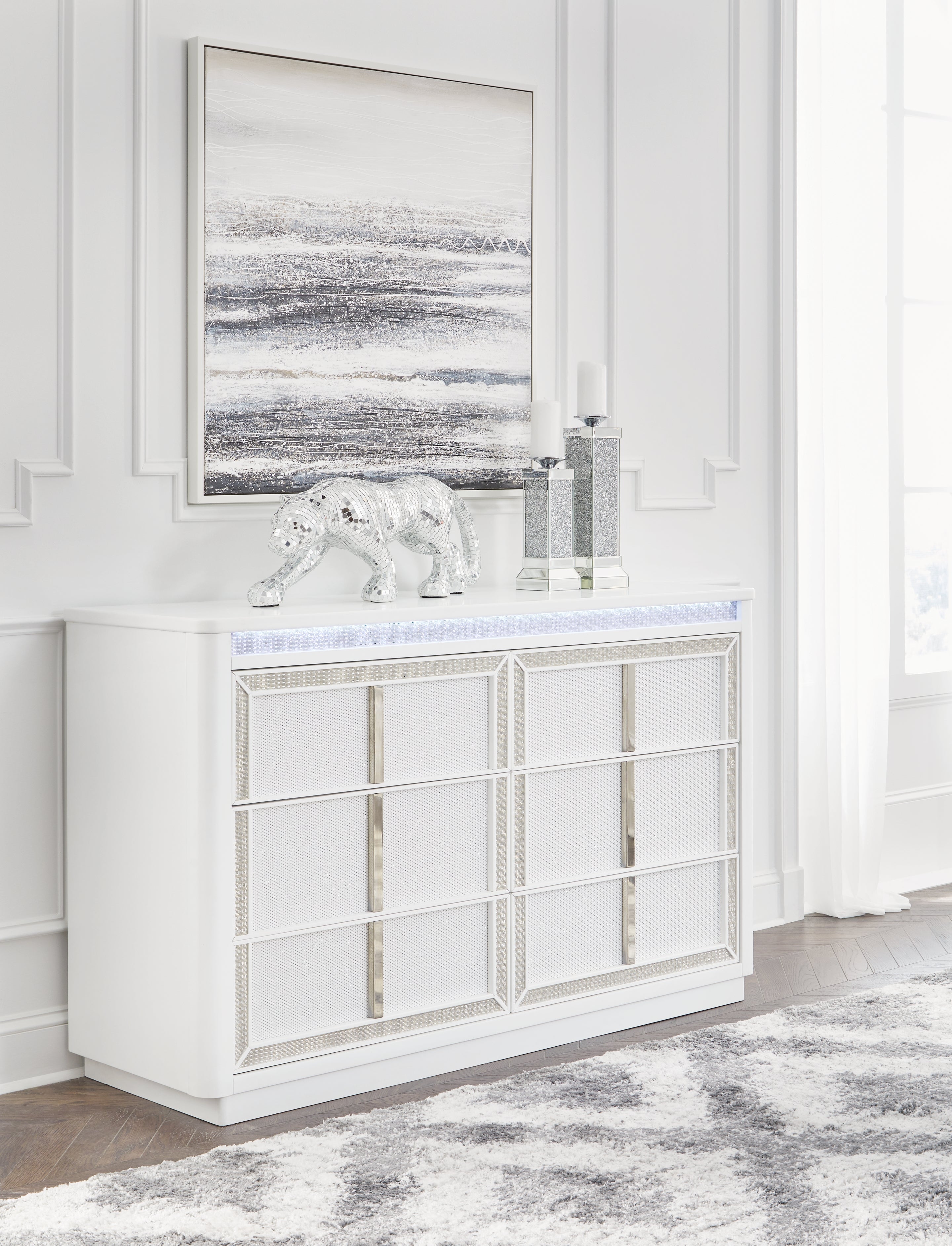 Floridian Furniture - Ashley Furniture - Chalanna Bedroom - Dresser / White - B822-31