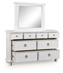 Floridian Furniture - Ashley Furniture - Rowlenstown Bedroom - Dresser and Mirror / Brown - PCB824B1