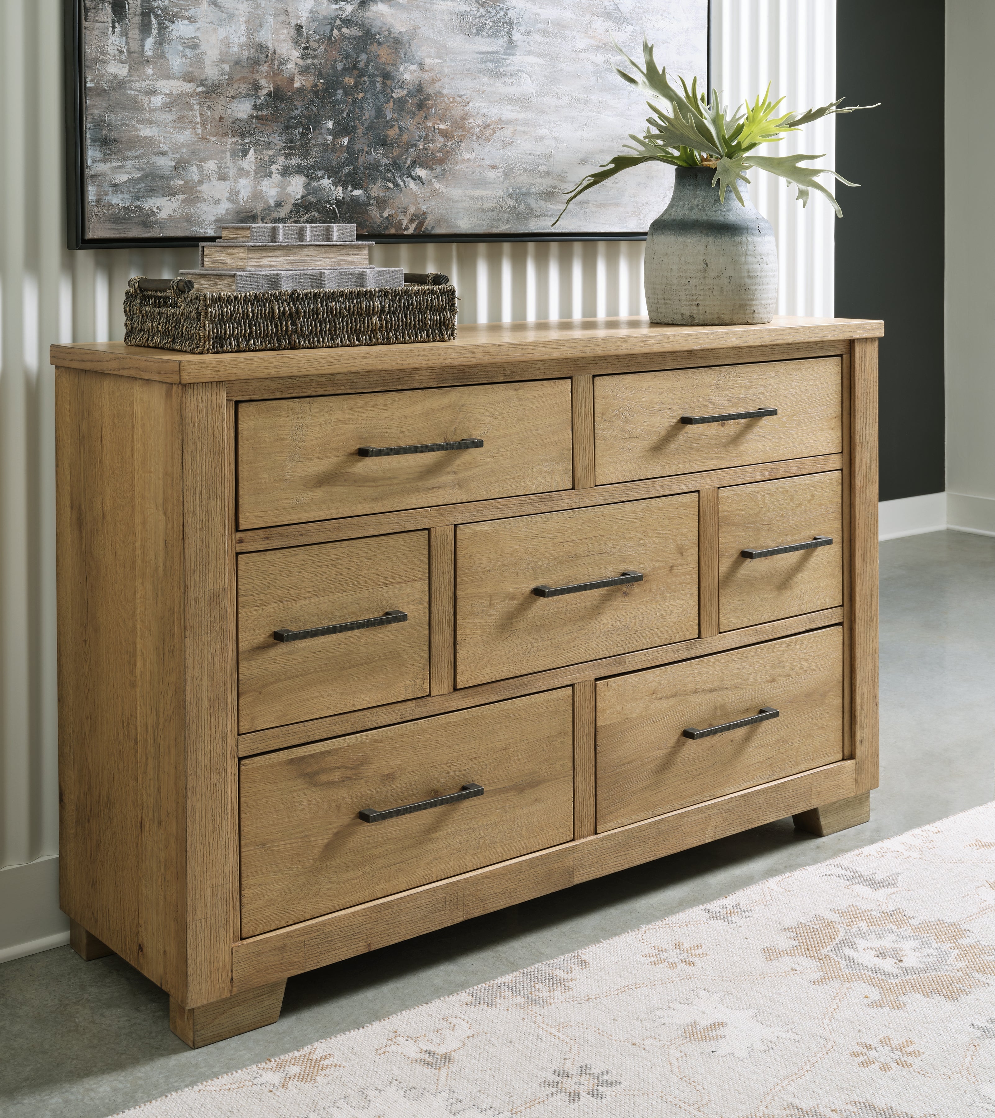 Floridian Furniture - Ashley Furniture - Galliden Bedroom - Dresser / Light Brown - B841-31
