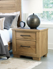 Floridian Furniture - Ashley Furniture - Galliden Bedroom - Queen Panel Bed / Light Brown - B841B2
