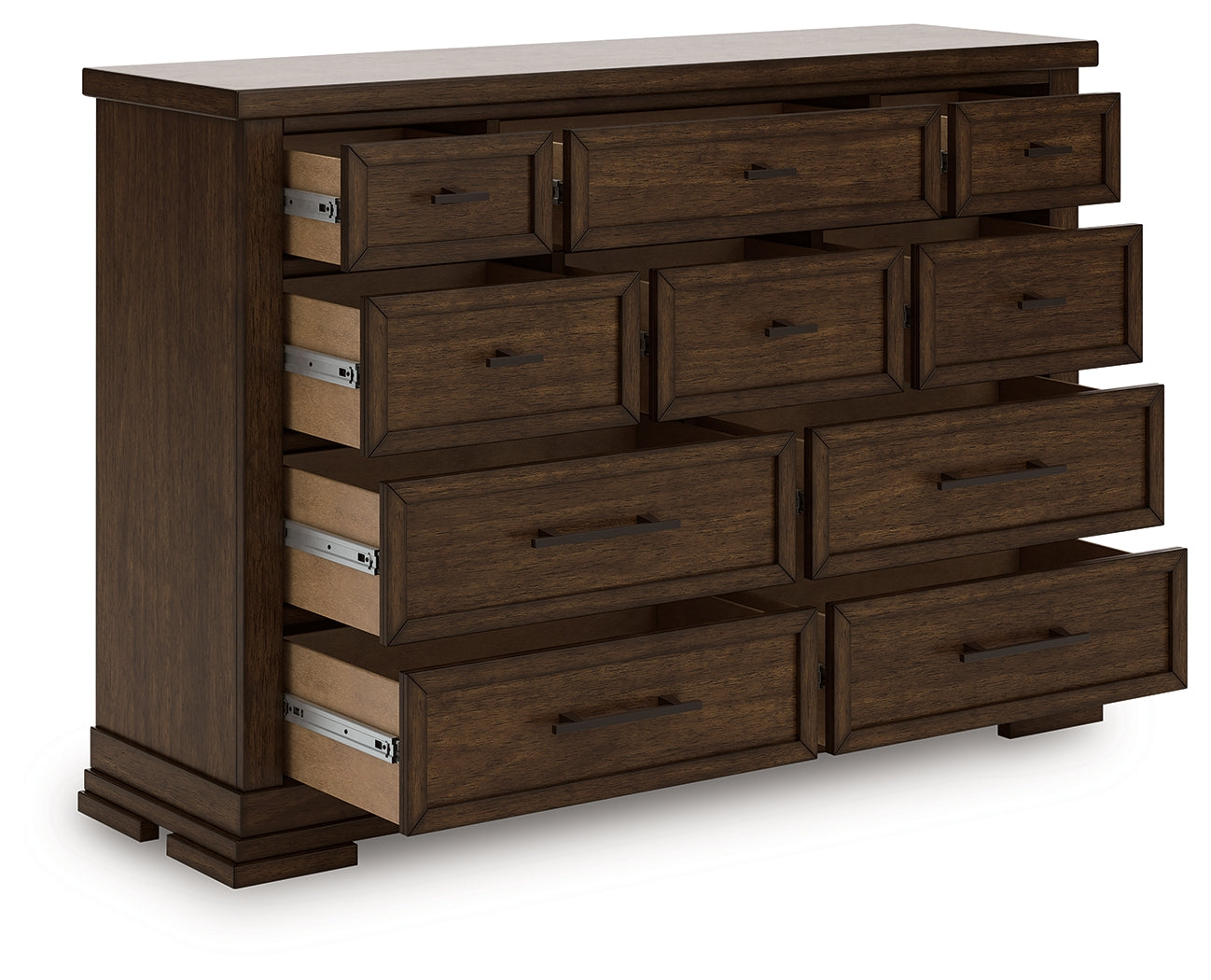 Floridian Furniture - Ashley Furniture - Taffenbrook Bedroom - Dresser / Medium Brown - B849-31