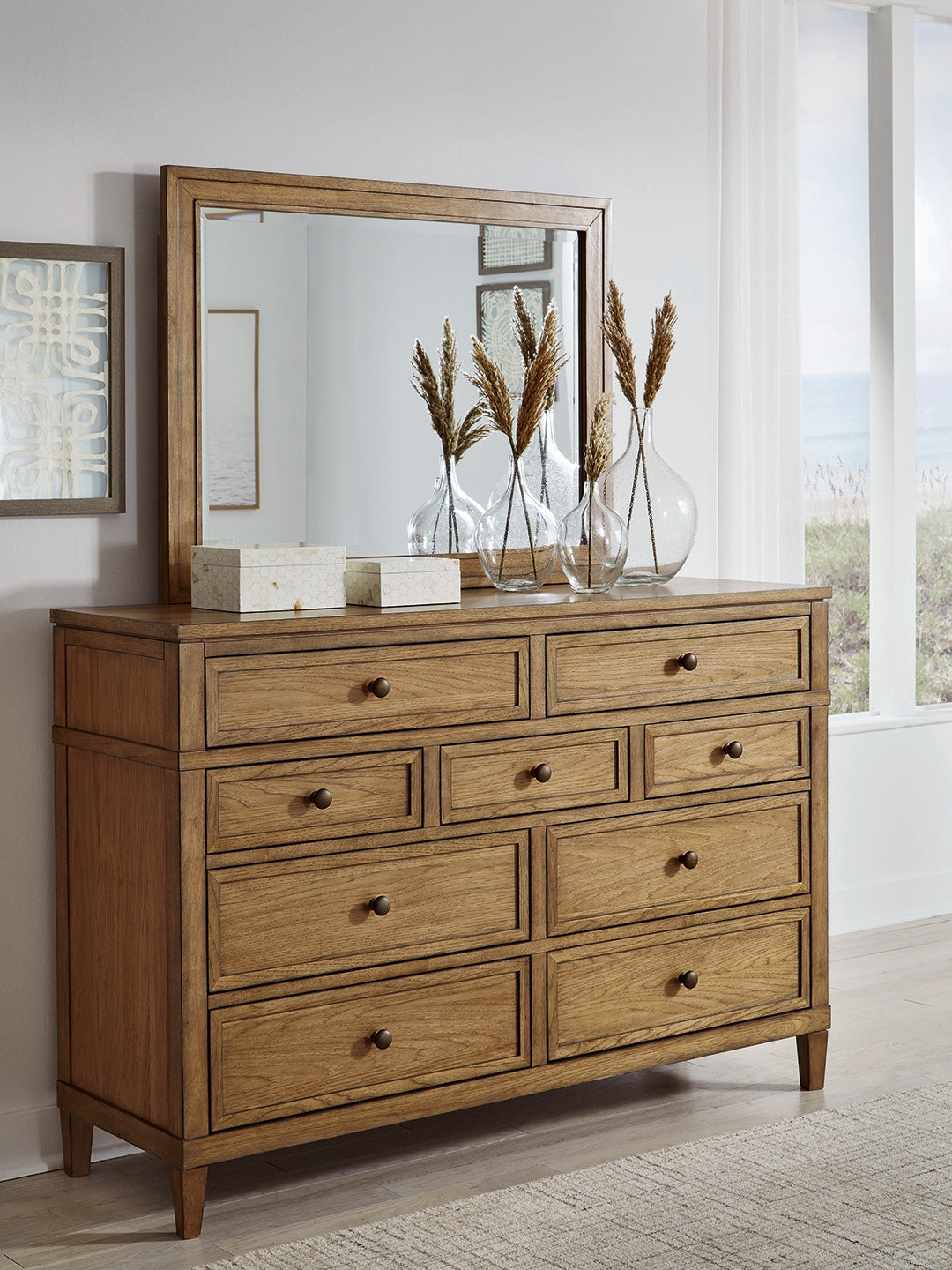 Floridian Furniture - Ashley Furniture - Sharlance Bedroom - Dresser and Mirror / Brown - B895B1