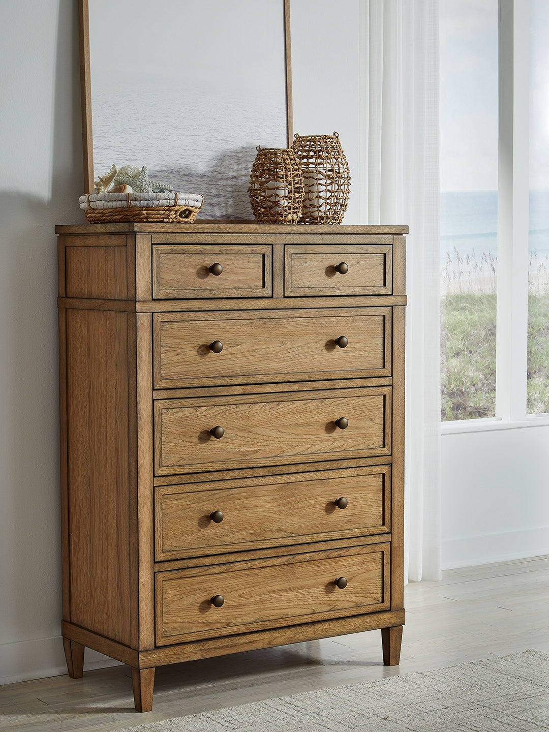 Floridian Furniture - Ashley Furniture - Sharlance Bedroom - Six Drawer Chest / Brown - B895-46