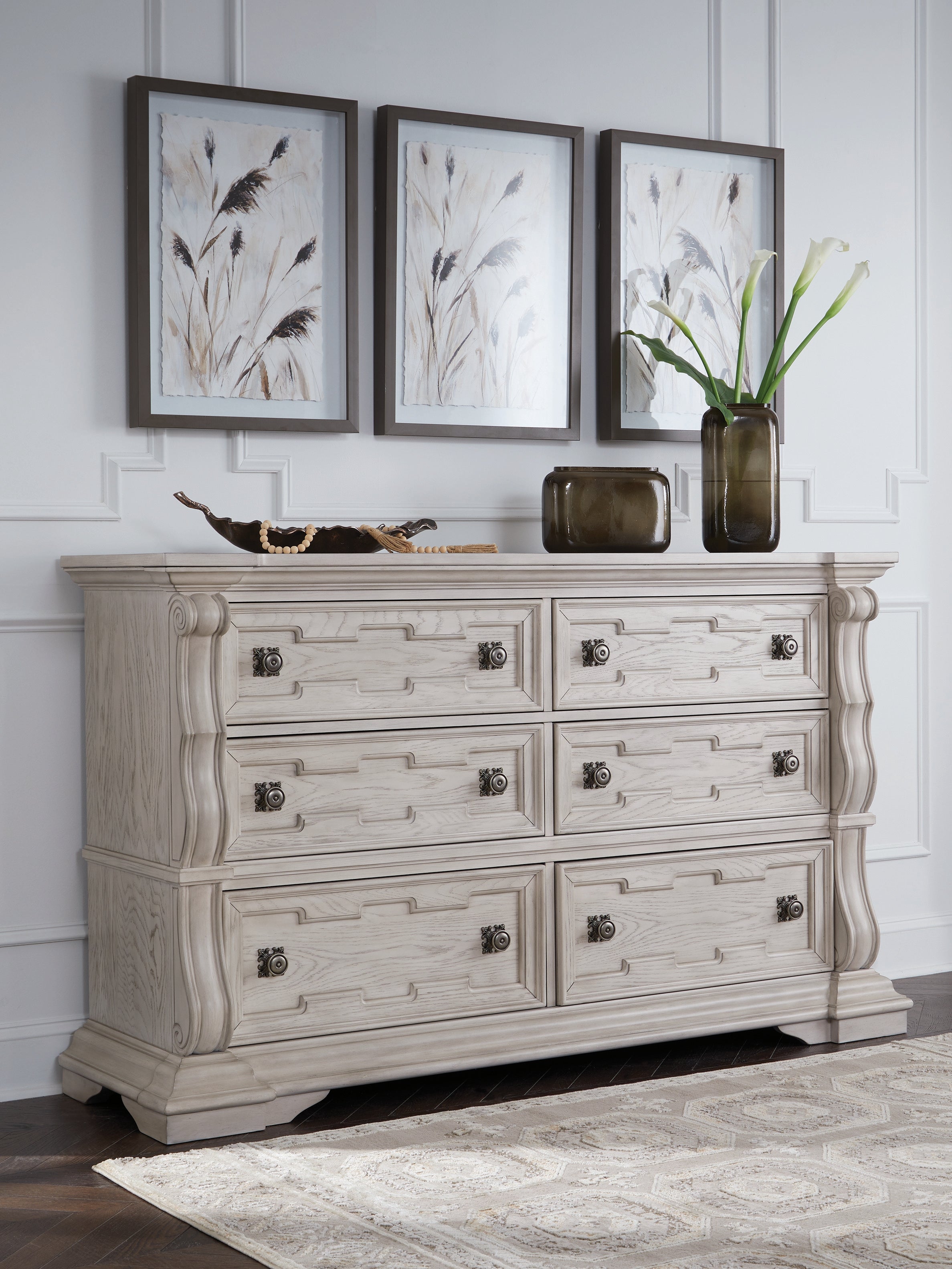 Floridian Furniture - Ashley Furniture - Bruchandi Bedroom - Dresser / Antique White - PCB948-31