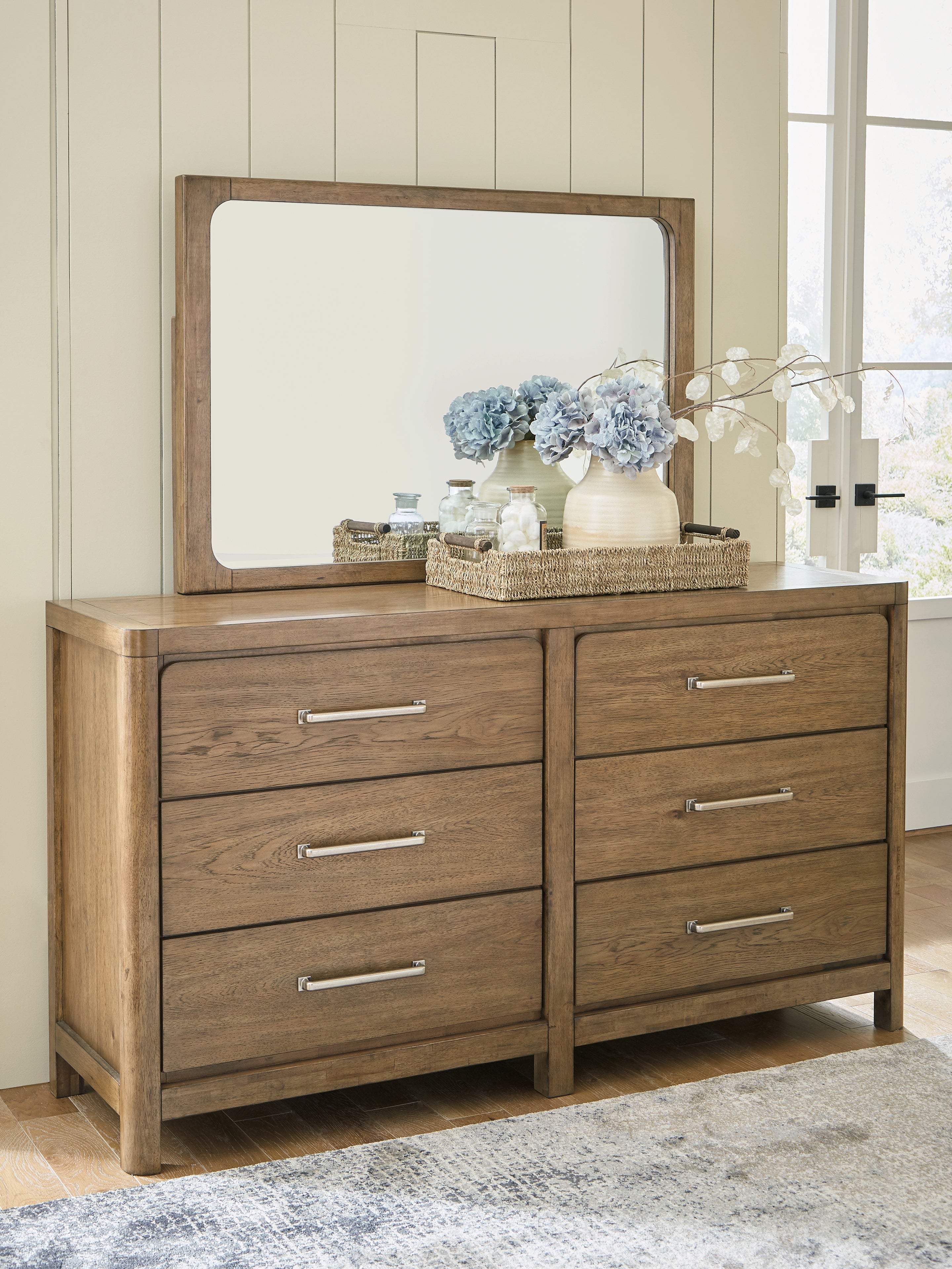 Floridian Furniture - Ashley Furniture - Cabalynn Bedroom - Dresser and Mirror / Light Brown - B974B1