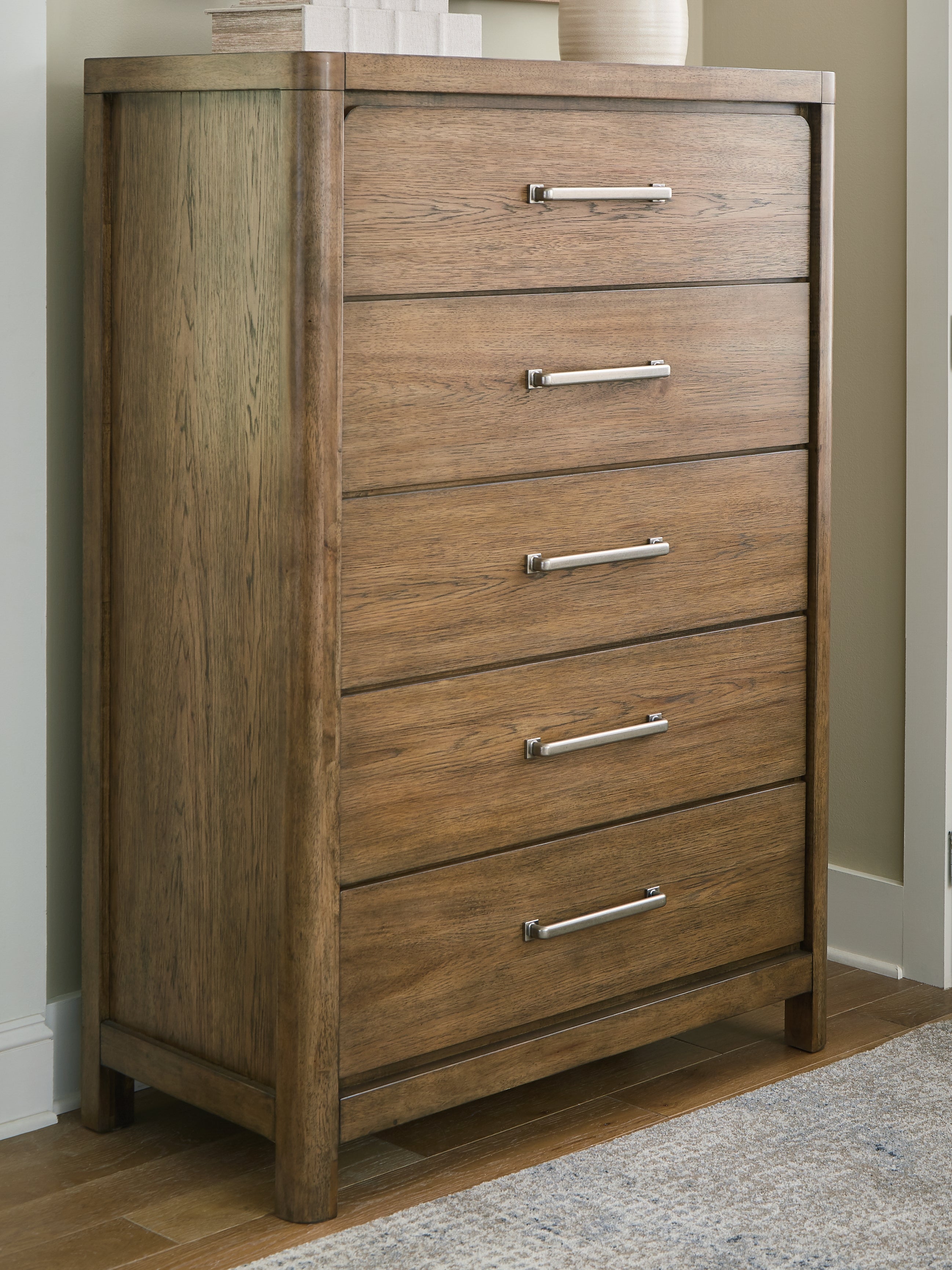 Floridian Furniture - Ashley Furniture - Cabalynn Bedroom - Five Drawer Chest / Light Brown - B974-46