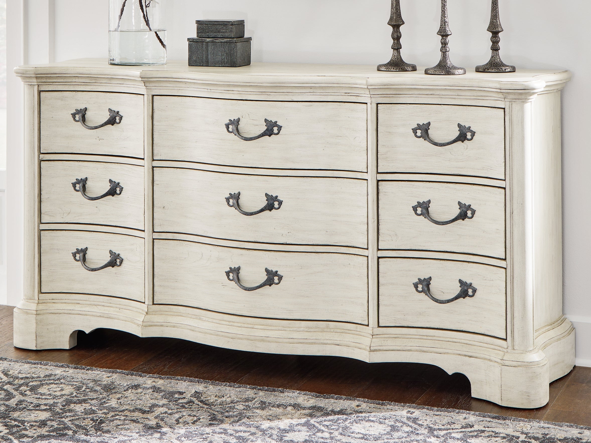 Floridian Furniture - Ashley Furniture - Arlendyne Bedroom - Dresser / Antique White - B980-31
