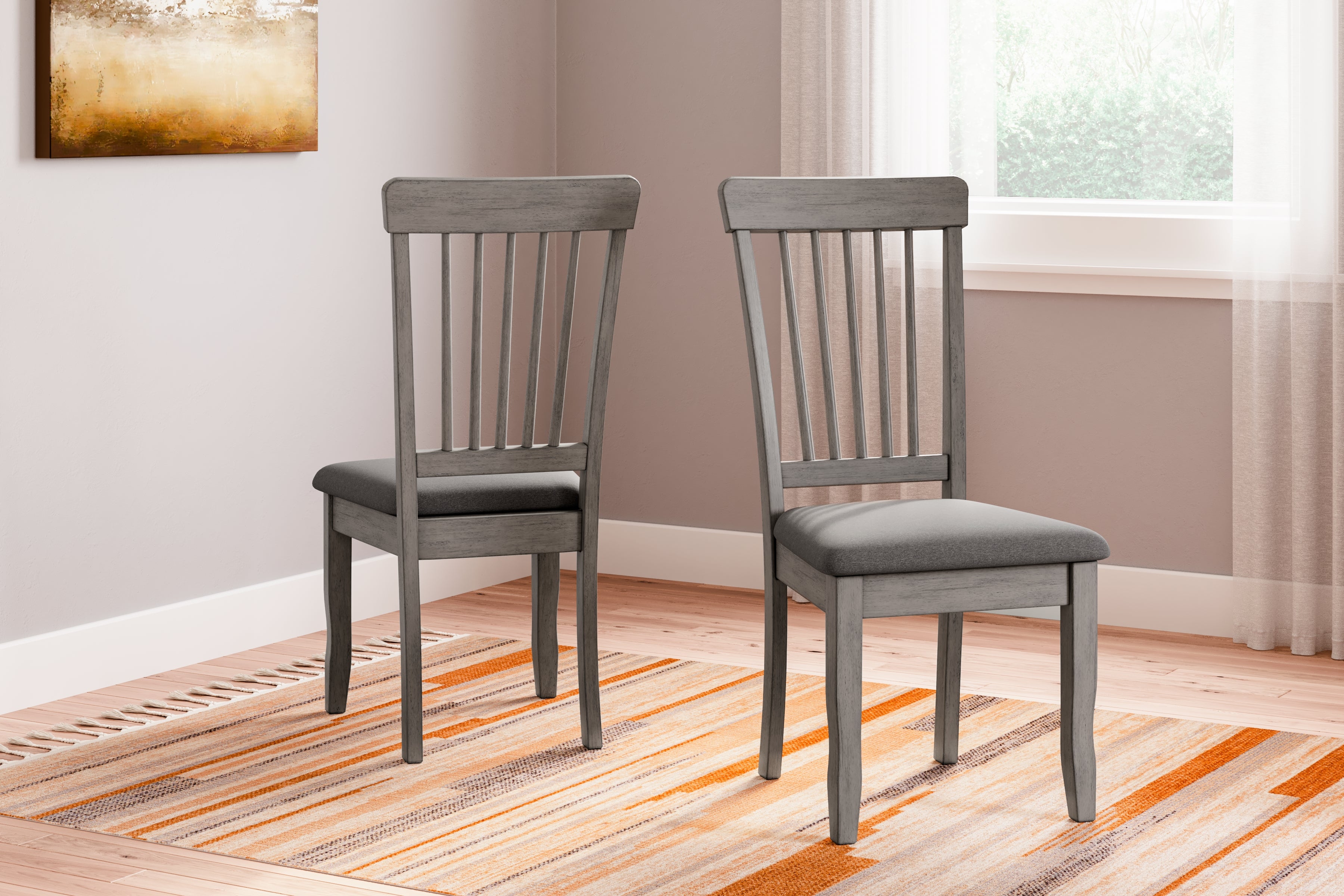 Floridian Furniture - Ashley Furniture - Shullden Dining Room - Dining Chair (Set of 2) / Gray - D194-01X2