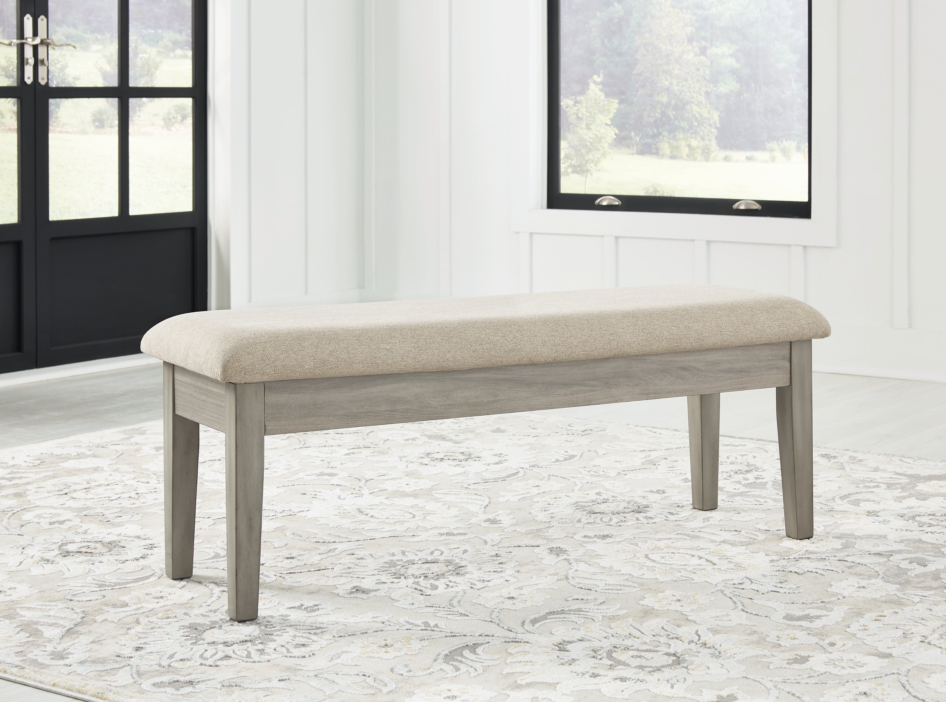 Floridian Furniture - Ashley Furniture - Parellen Dining Room - Upholstered Storage Bench / Beige/Gray - D291-00