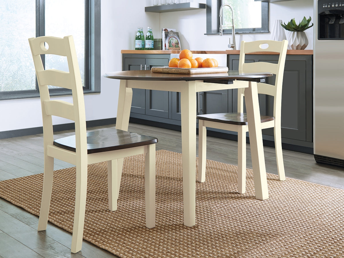 Floridian Furniture - Ashley Furniture - Woodanville Dining Room - Dining Chair (Set of 2) / Cream/Brown - D335-01X2