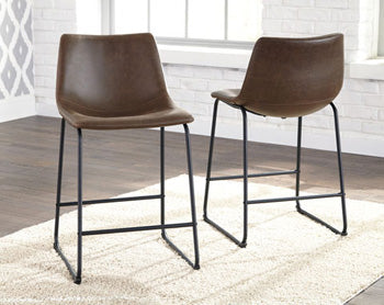 Floridian Furniture - Ashley Furniture - Centiar Dining Room - Counter Height Bar Stool (Set of 2) / Brown - D372-124X2