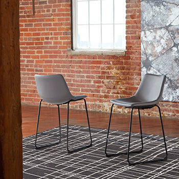Floridian Furniture - Ashley Furniture - Centiar Dining Room - Counter Height Bar Stool (Set of 2) / Gray - D372-824X2