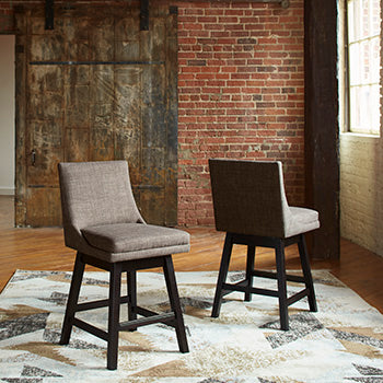 Floridian Furniture - Ashley Furniture - Tallenger Dining Room - Counter Height Bar Stool (Set of 2) / Light Gray - D380-424X2