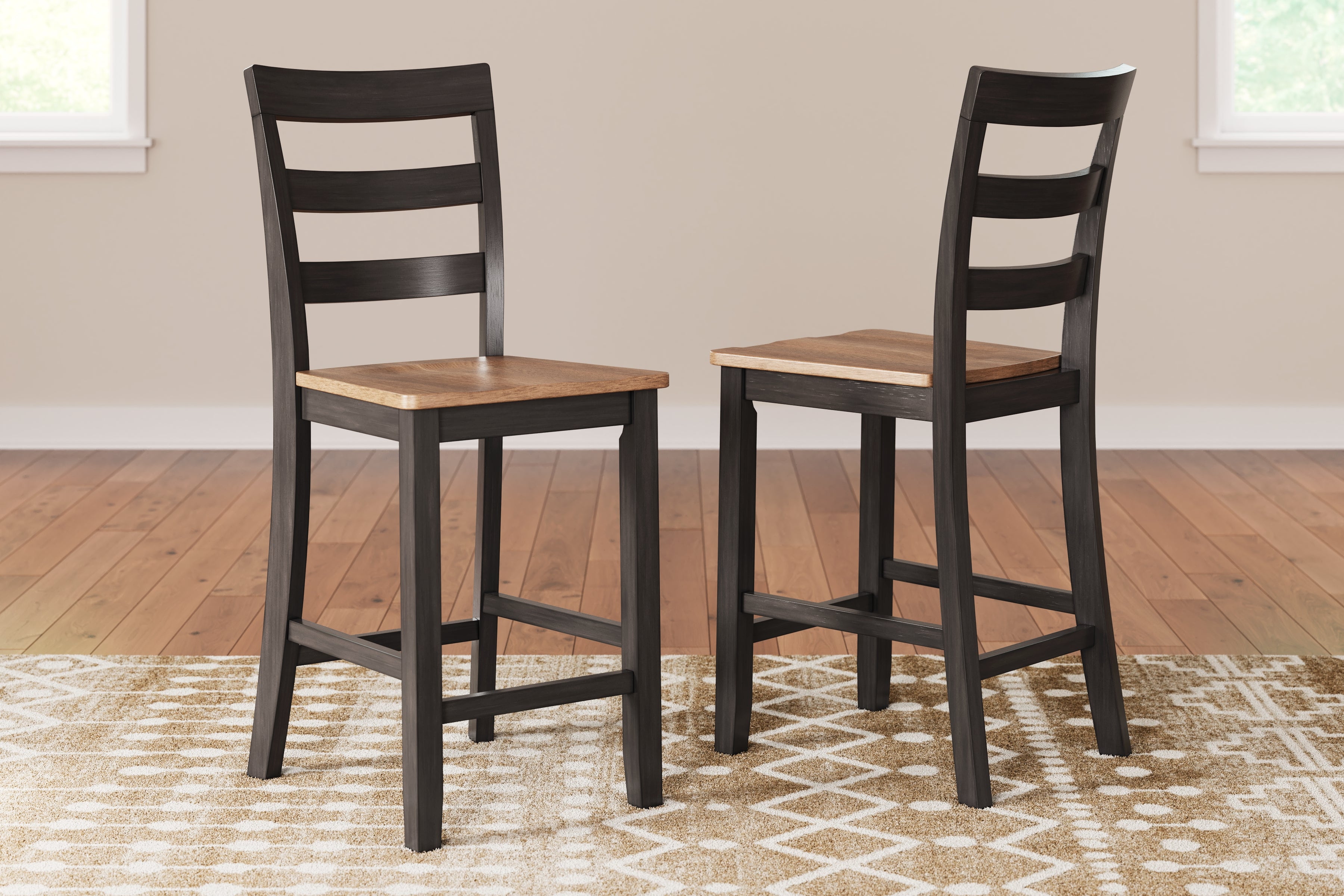 Floridian Furniture - Ashley Furniture - Gesthaven Dining Room - Counter Height Barstool (Set of 2) / Natural/Brown - D396-124X2