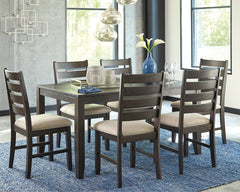 Floridian Furniture - Ashley Furniture - Rokane Dining Room - Dining Room Table Set (7/CN) / Brown - D397-425