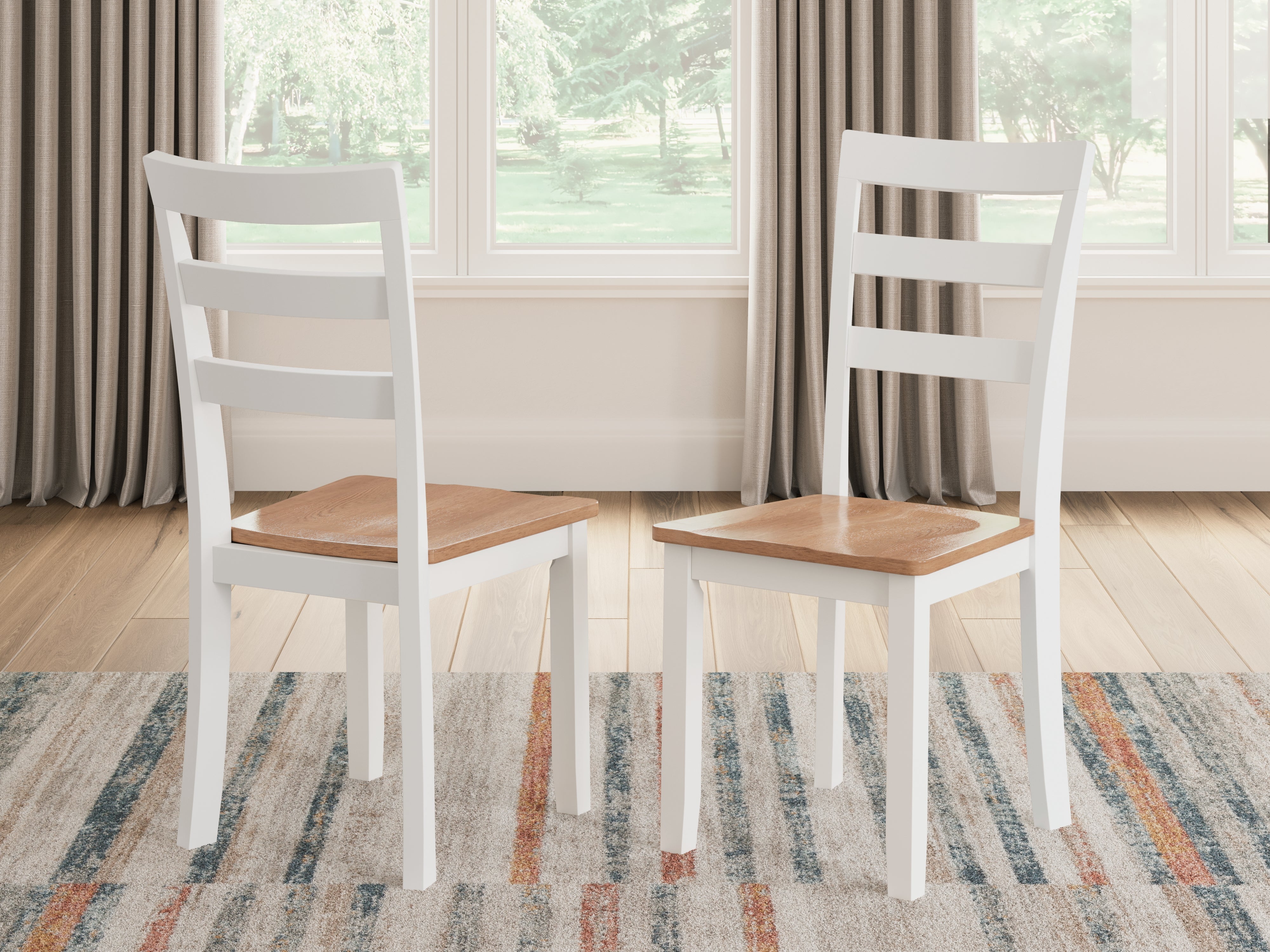 Floridian Furniture - Ashley Furniture - Gesthaven Dining Room - Dining Chair (Set of 2) / Natural/White - D398-01X2