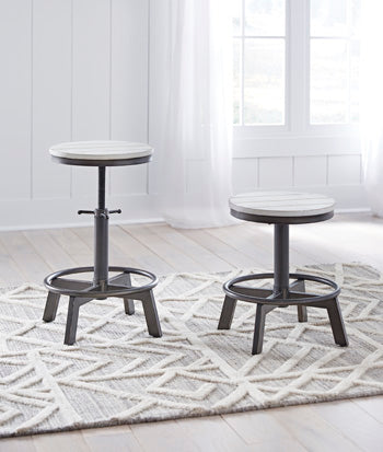 Floridian Furniture - Ashley Furniture - Torjin Dining Room - Counter Height Stool (Set of 2) / Vintage White - D440-224X2