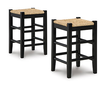 Floridian Furniture - Ashley Furniture - Mirimyn Dining Room - Counter Height Bar Stool (Set of 2) / Black - D508-124X2