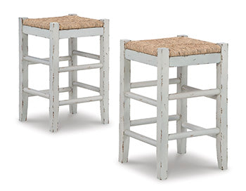 Floridian Furniture - Ashley Furniture - Mirimyn Dining Room - Counter Height Bar Stool (Set of 2) / White - D508-224X2