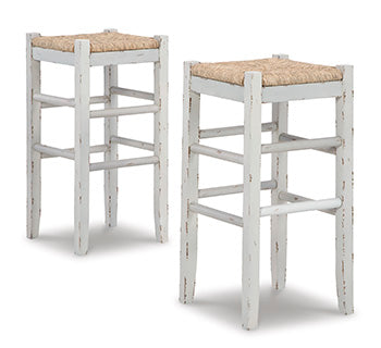 Floridian Furniture - Ashley Furniture - Mirimyn Dining Room - Bar Height Bar Stool (Set of 2) / White - D508-230X2