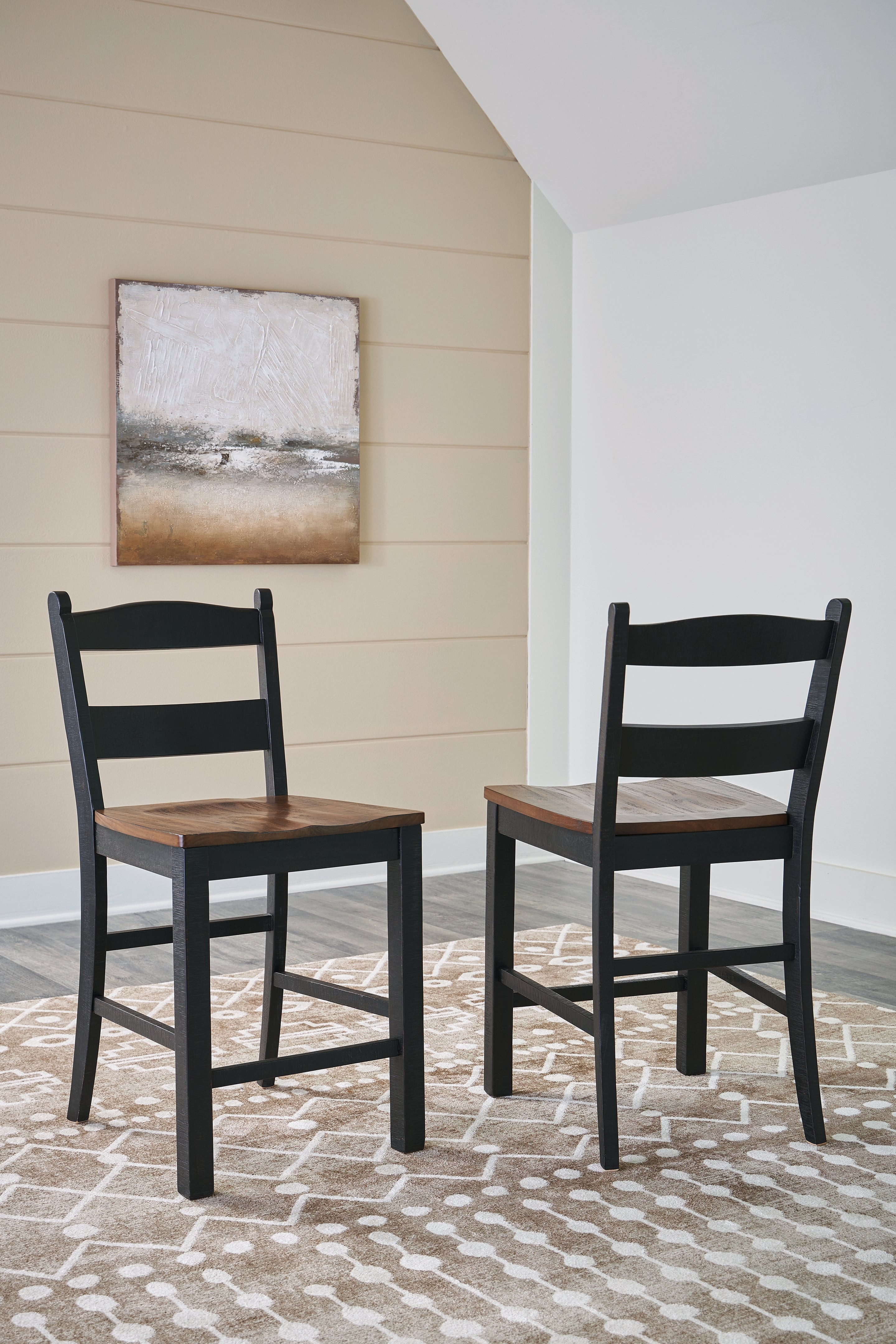 Floridian Furniture - Ashley Furniture - Valebeck Dining Room - Counter Height Barstool (Set of 2) / Multi - D546-724X2