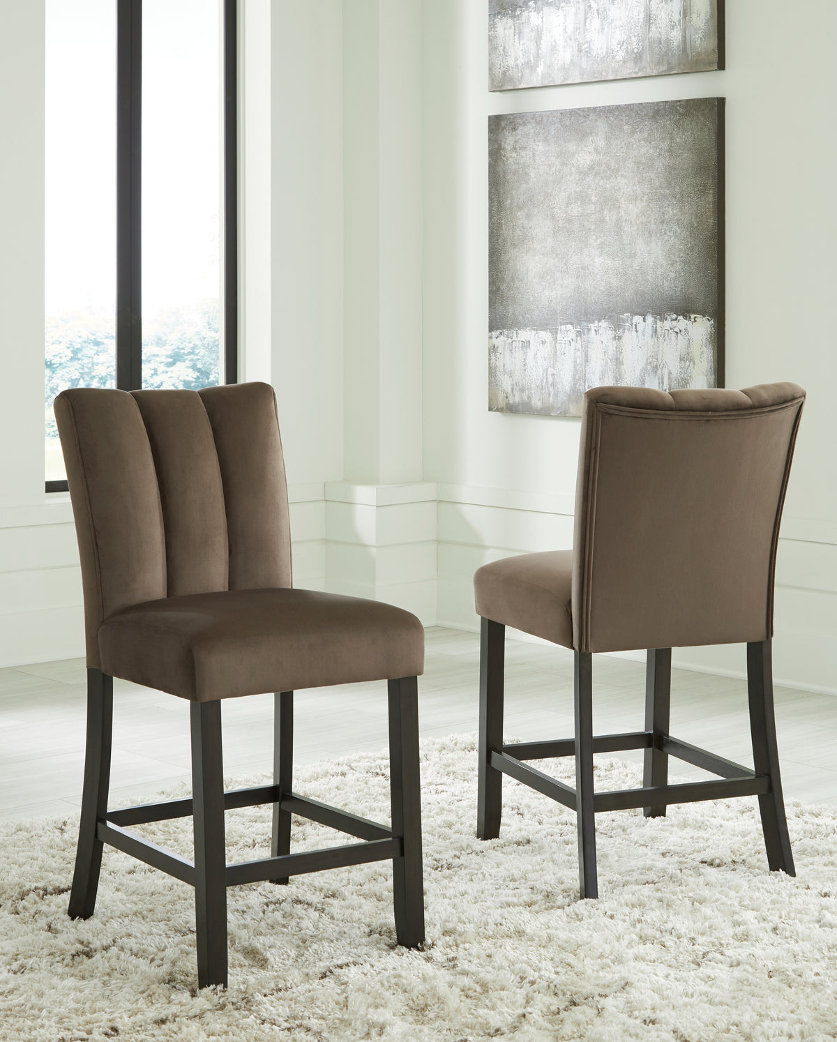 Floridian Furniture - Ashley Furniture - Jeshina Counter Height Barstool (Set of 2) - Counter Height Barstool (Set of 2) / Mocha - PCD581-124X2
