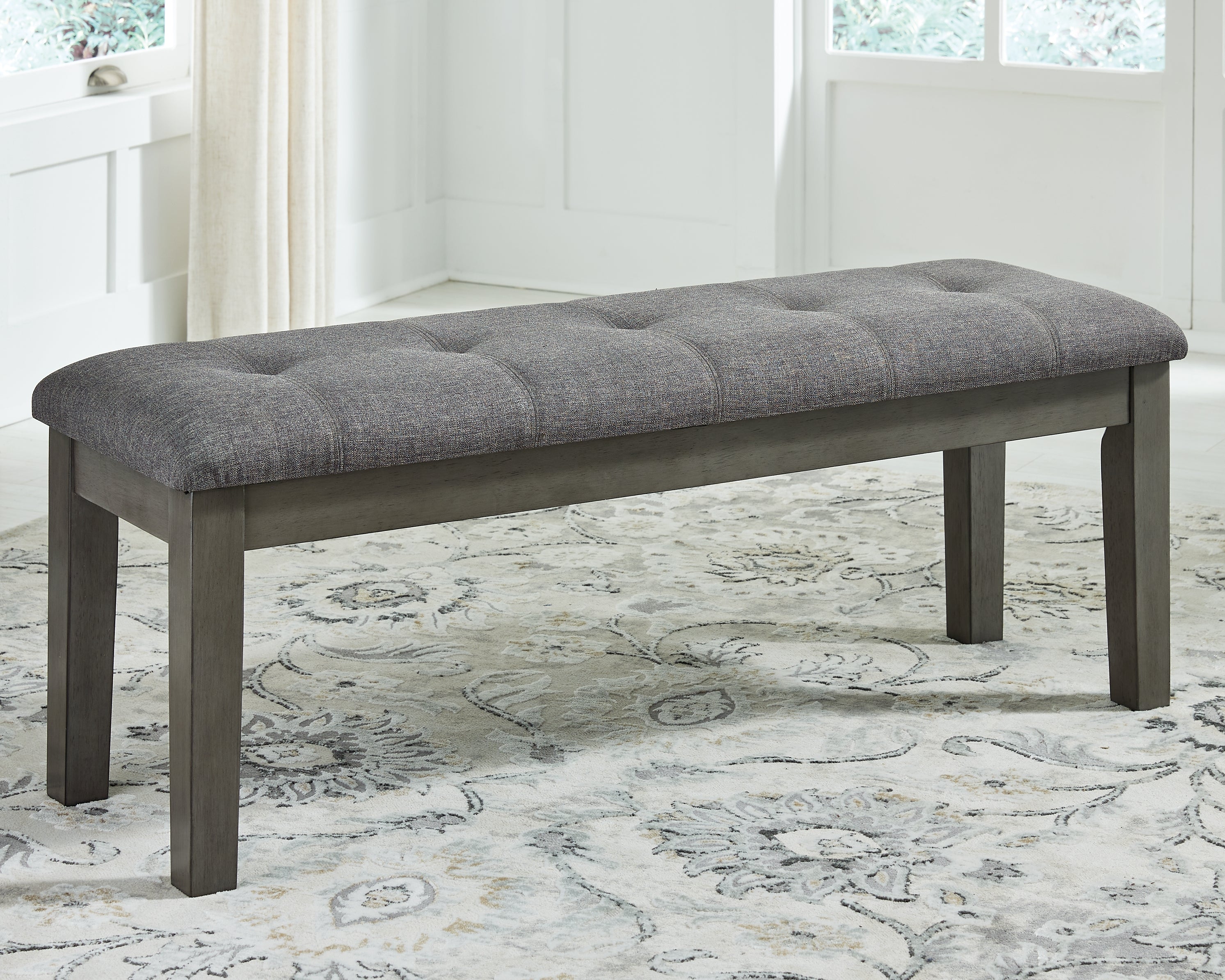 Floridian Furniture - Ashley Furniture - Hallanden Dining Room - Large UPH Dining Room Bench / Two-tone Gray - D589-00