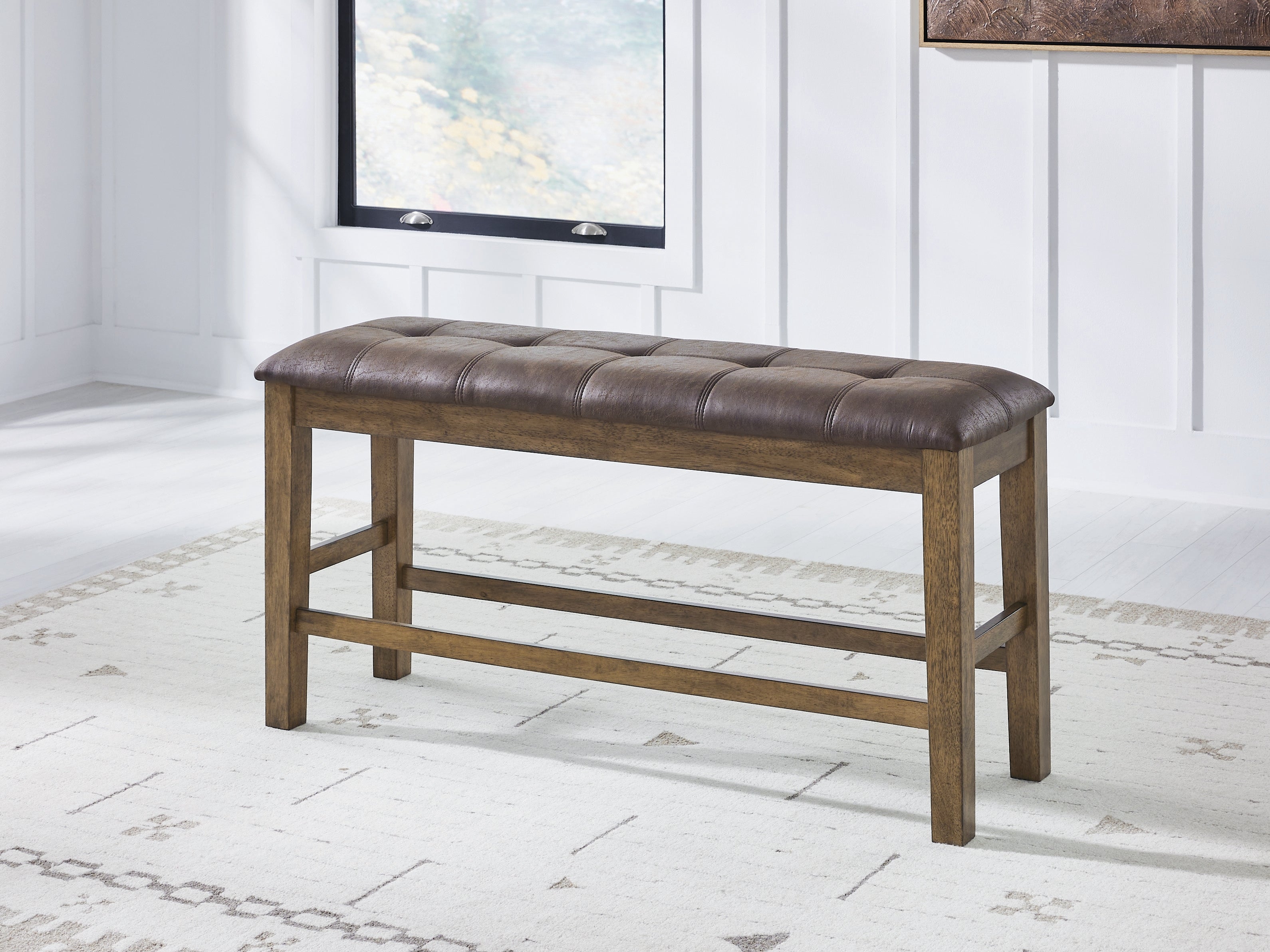 Floridian Furniture - Ashley Furniture - Urbinforte Dining Room - DBL Counter UPH Bench (1/CN) / Light Brown - PCD592-09