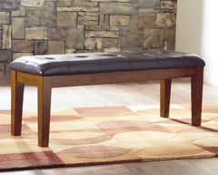 Floridian Furniture - Ashley Furniture - Ralene Dining Bench - Large UPH Dining Room Bench / Medium Brown / 50"W x 16"D x 19"H - D594-00