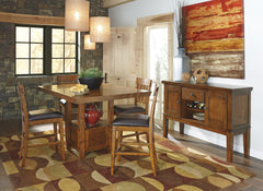 Floridian Furniture - Ashley Furniture - Ralene Dining Room - Counter Height Barstool (Set of 2) / Medium Brown - D594-224X2