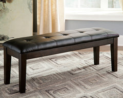 Floridian Furniture - Ashley Furniture - Haddigan Dining Bench - Large UPH Dining Room Bench / Dark Brown / 50"W x 16"D x 19"H - D596-00
