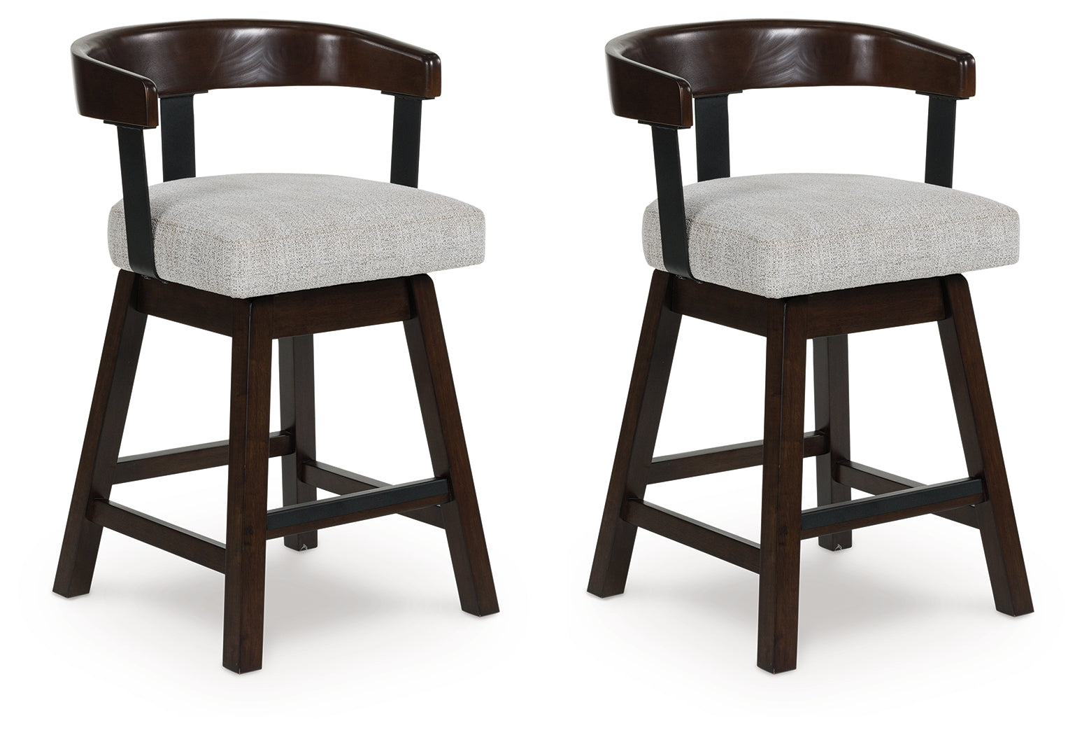 Floridian Furniture - Ashley Furniture - Haddigan Dining Room - Counter Height Barstool (Set of 2) / Dark Brown - D596-224X2