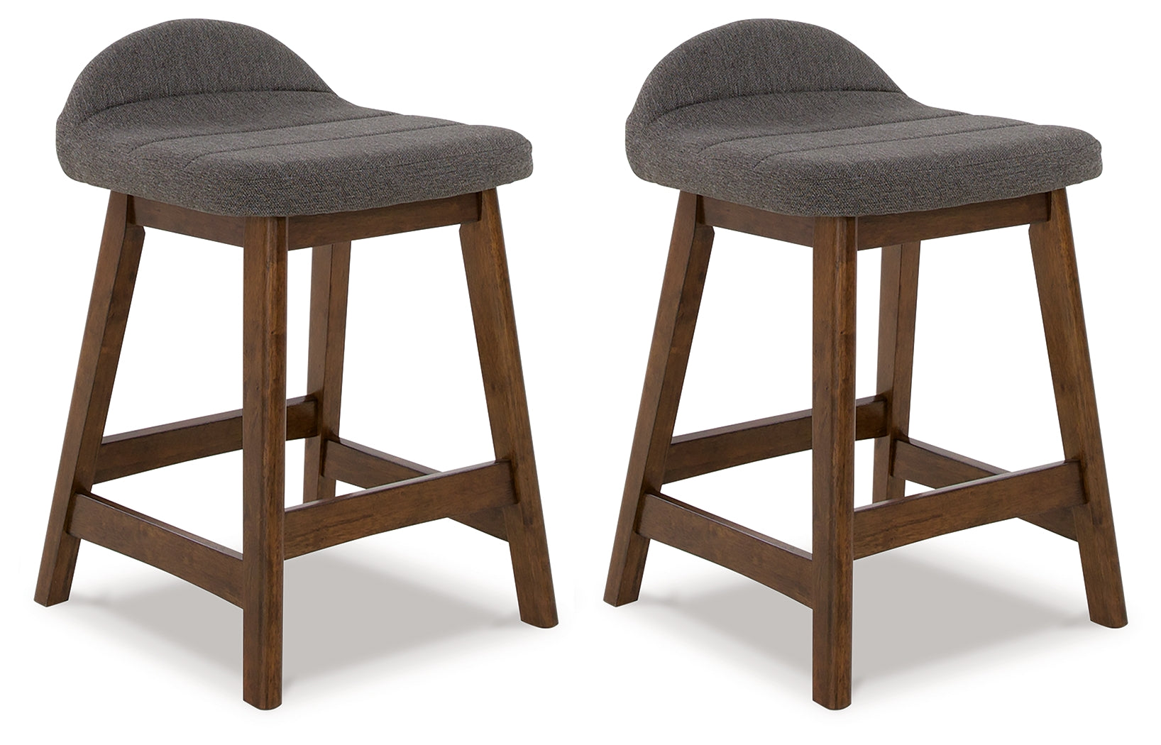 Floridian Furniture - Ashley Furniture - Lyncott Dining Room - Counter Height Bar Stool (Set of 2) / Charcoal/Brown - D615-224X2