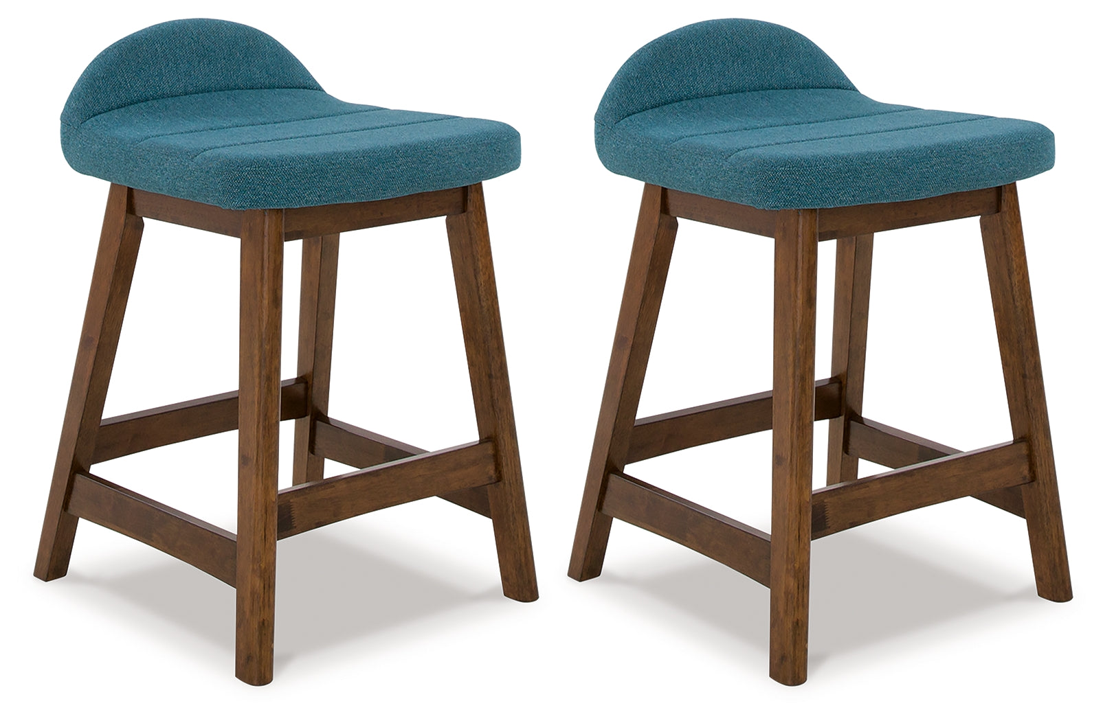 Floridian Furniture - Ashley Furniture - Lyncott Dining Room - Counter Height Bar Stool (Set of 2) / Blue/Brown - D615-324X2