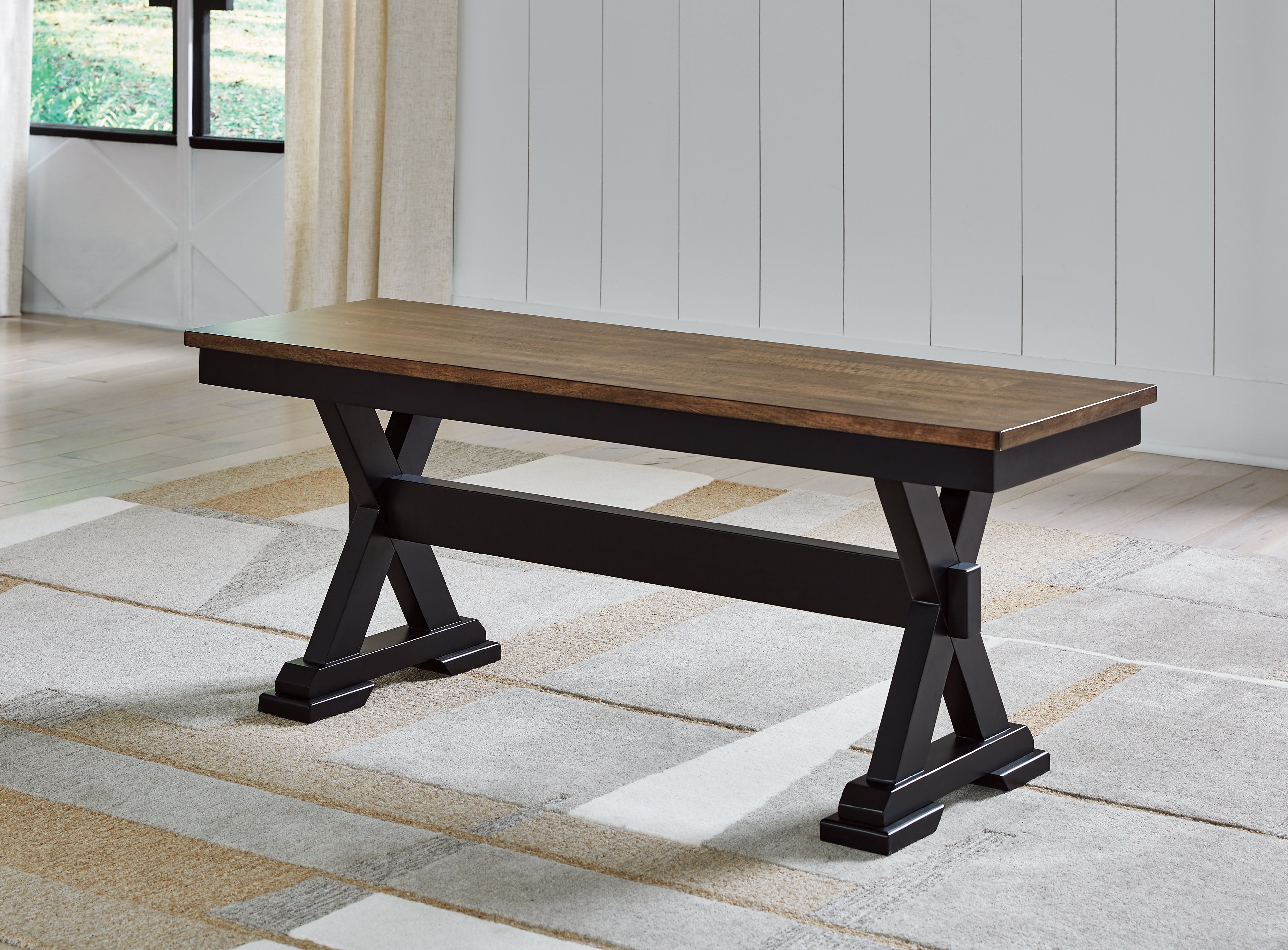 Floridian Furniture - Ashley Furniture - Wildenauer Dining Room - Large Dining Room Bench / Brown/Black - D634-00