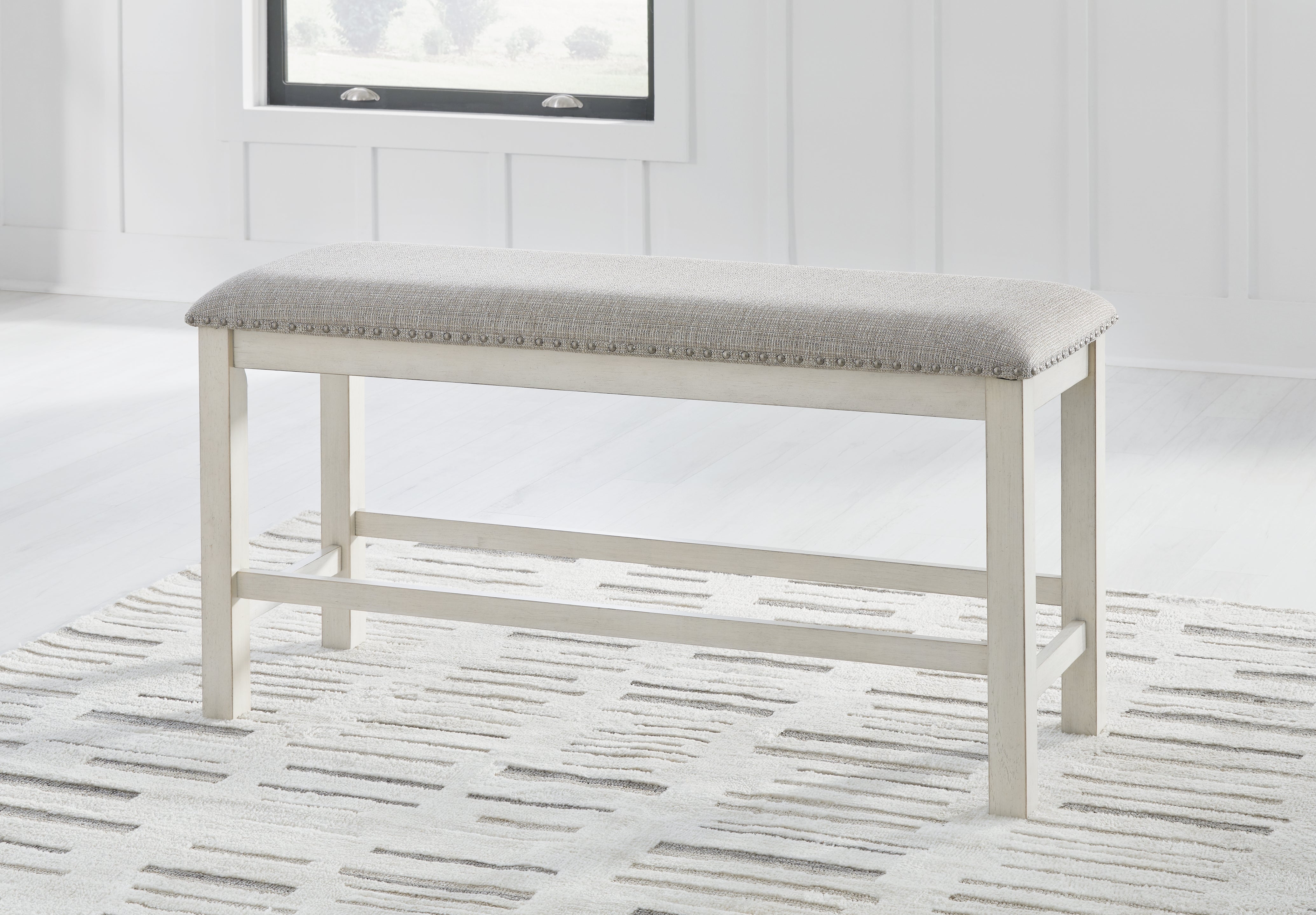Floridian Furniture - Ashley Furniture - Robbinsdale Dining Room - Counter Height Dining Table / Antique White / 36"W x 72"D x 37"H - D642D7