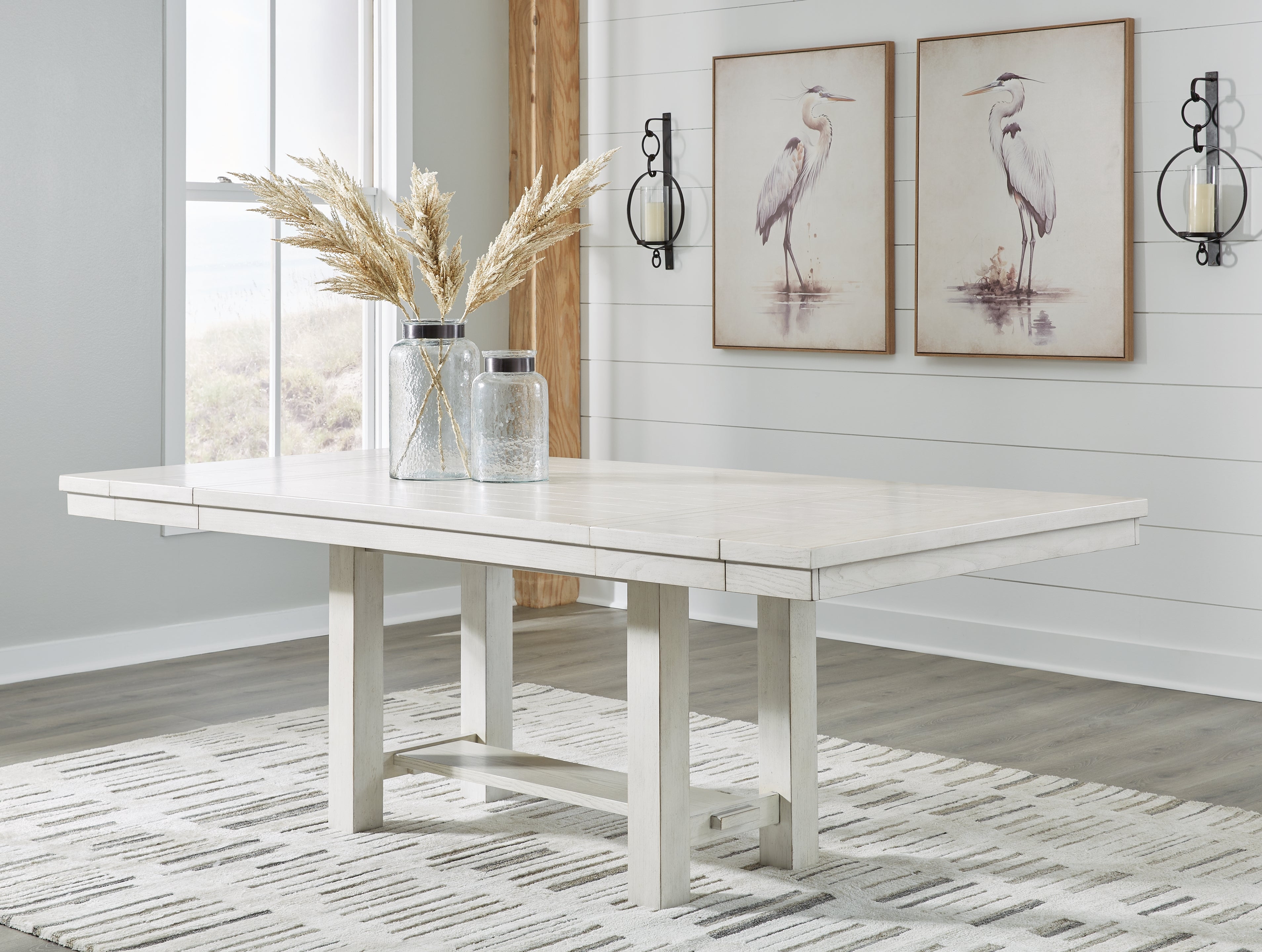 Floridian Furniture - Ashley Furniture - Robbinsdale Dining Room - RECT Dining Room EXT Table / Antique White / 42"W x 86"D x 30"H - D642-45
