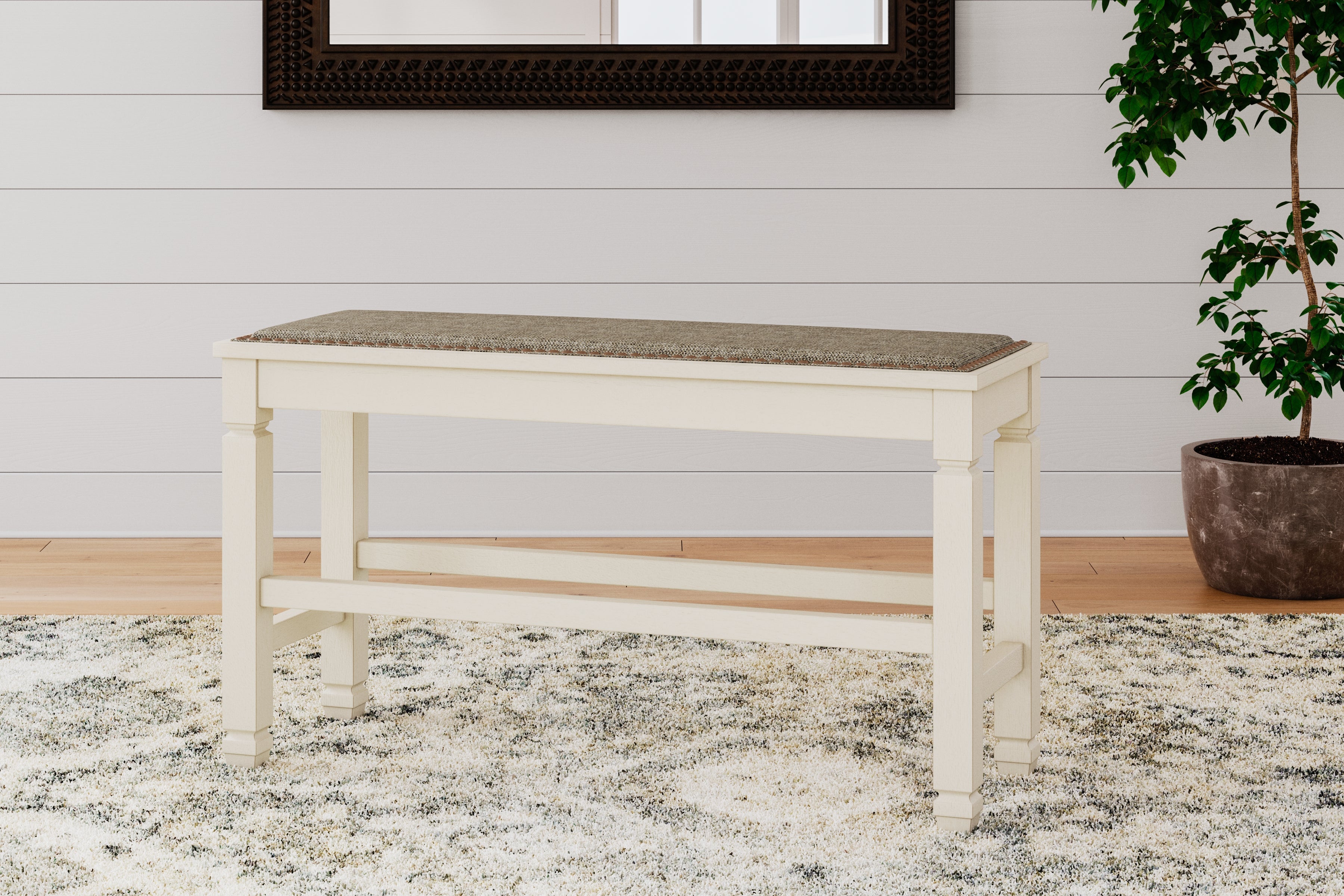 Floridian Furniture - Ashley Furniture - Bolanburg Dining Room - DBL Counter UPH Bench (1/CN) / Two-tone - D647-09
