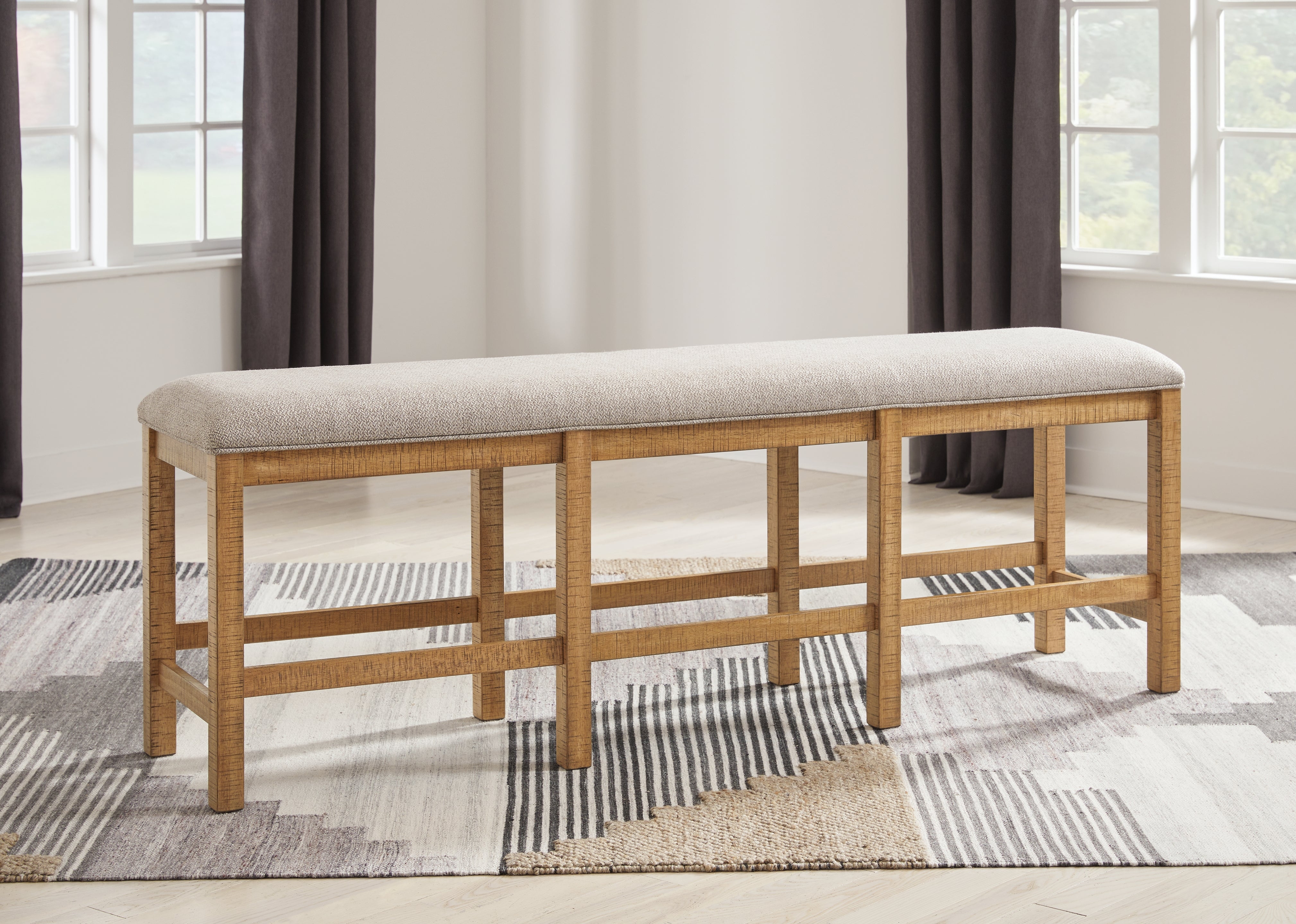 Floridian Furniture - Ashley Furniture - Havonplane Dining Room - RECT DRM Counter EXT Table / Brown / 42"W x 108"D x 36"H - D773-32