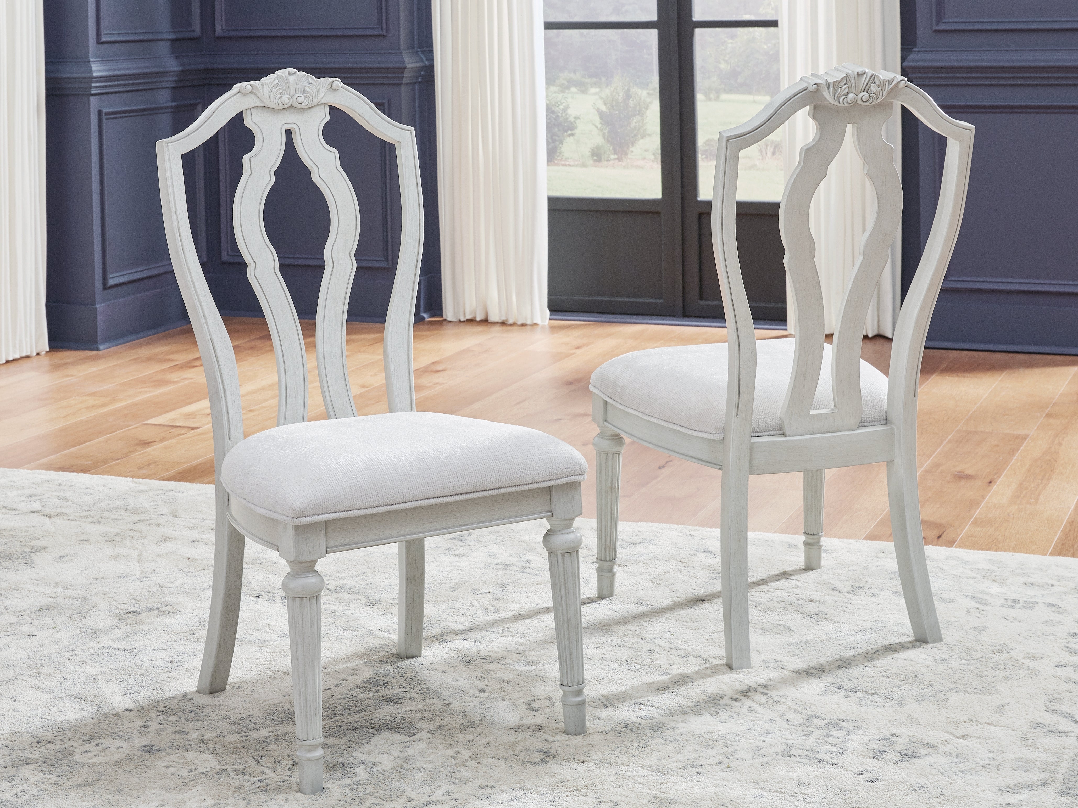 Floridian Furniture - Ashley Furniture - Montelaine Dining Room - Dining Chair (Set of 2) / Antique White - D795-01X2