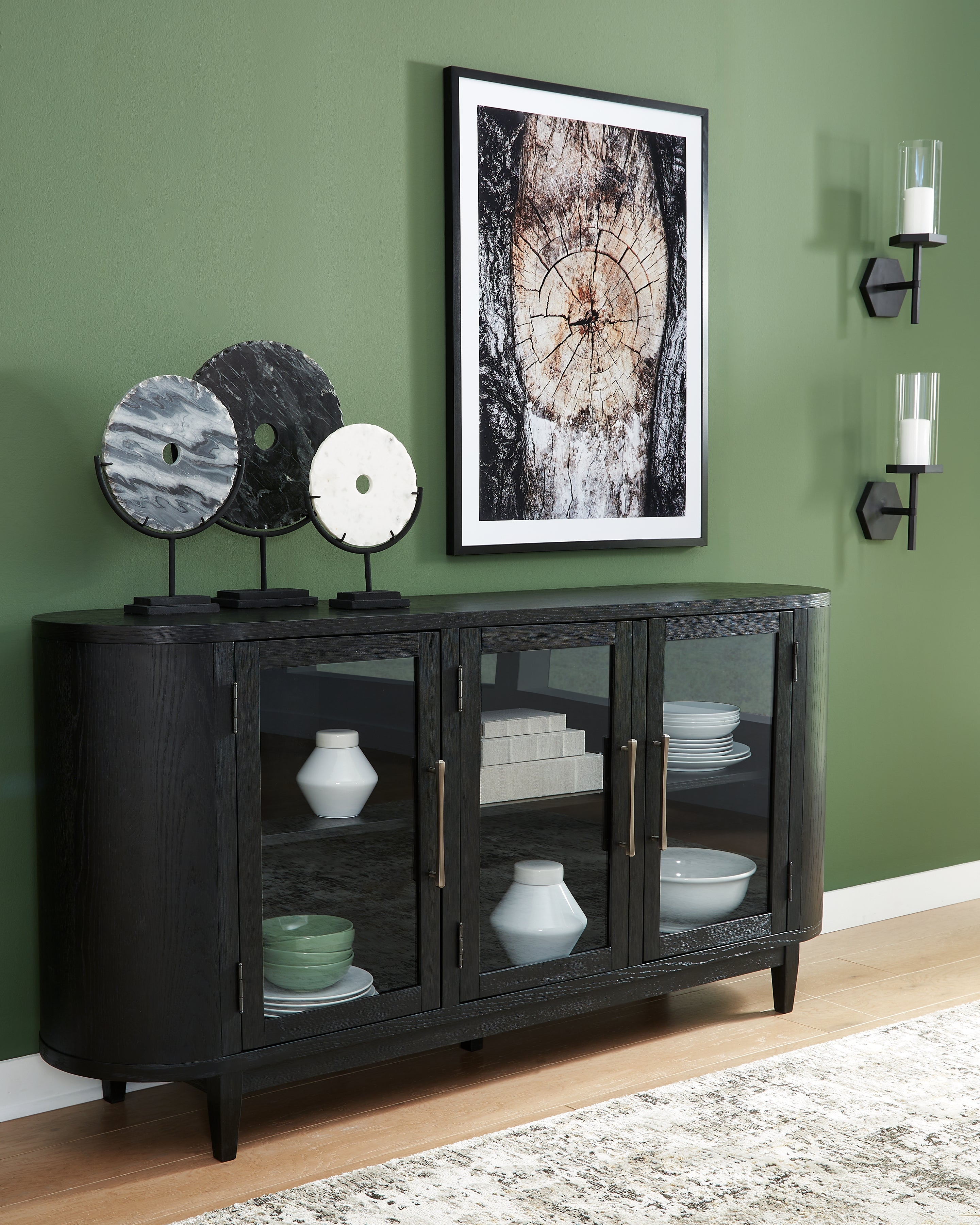 Floridian Furniture - Ashley Furniture - Rowanbeck Dining Room - Dining Room Server / Black - D821-60