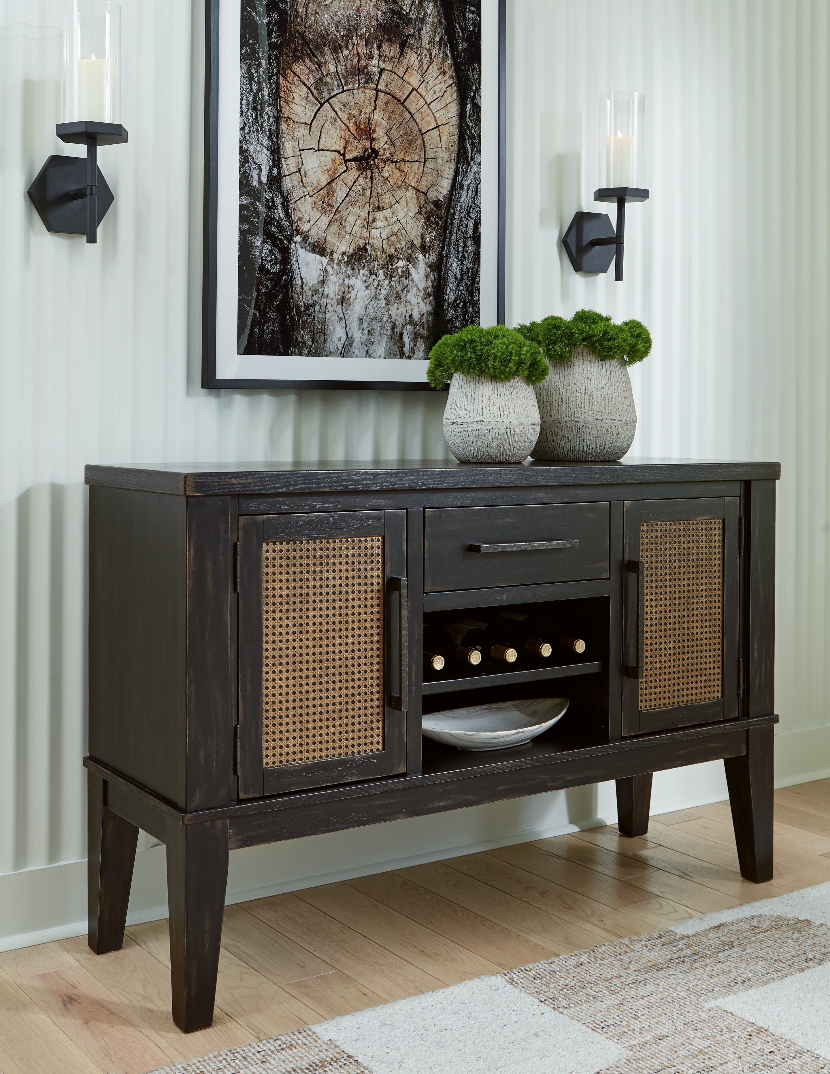 Floridian Furniture - Ashley Furniture - Galliden Dining Room - Dining Room Server / Black - D841-60