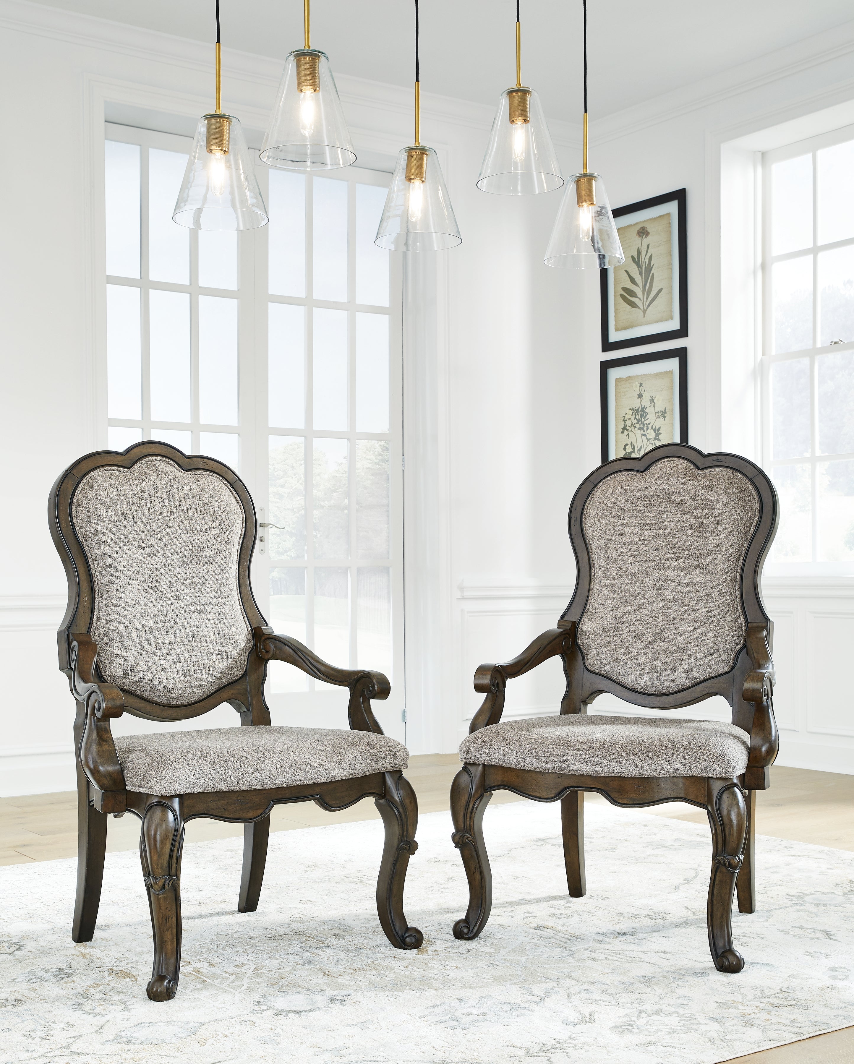 Floridian Furniture - Ashley Furniture - Maylee Dining Room - Dining Chair (Set of 2) / Dark Brown - D947-01AX2