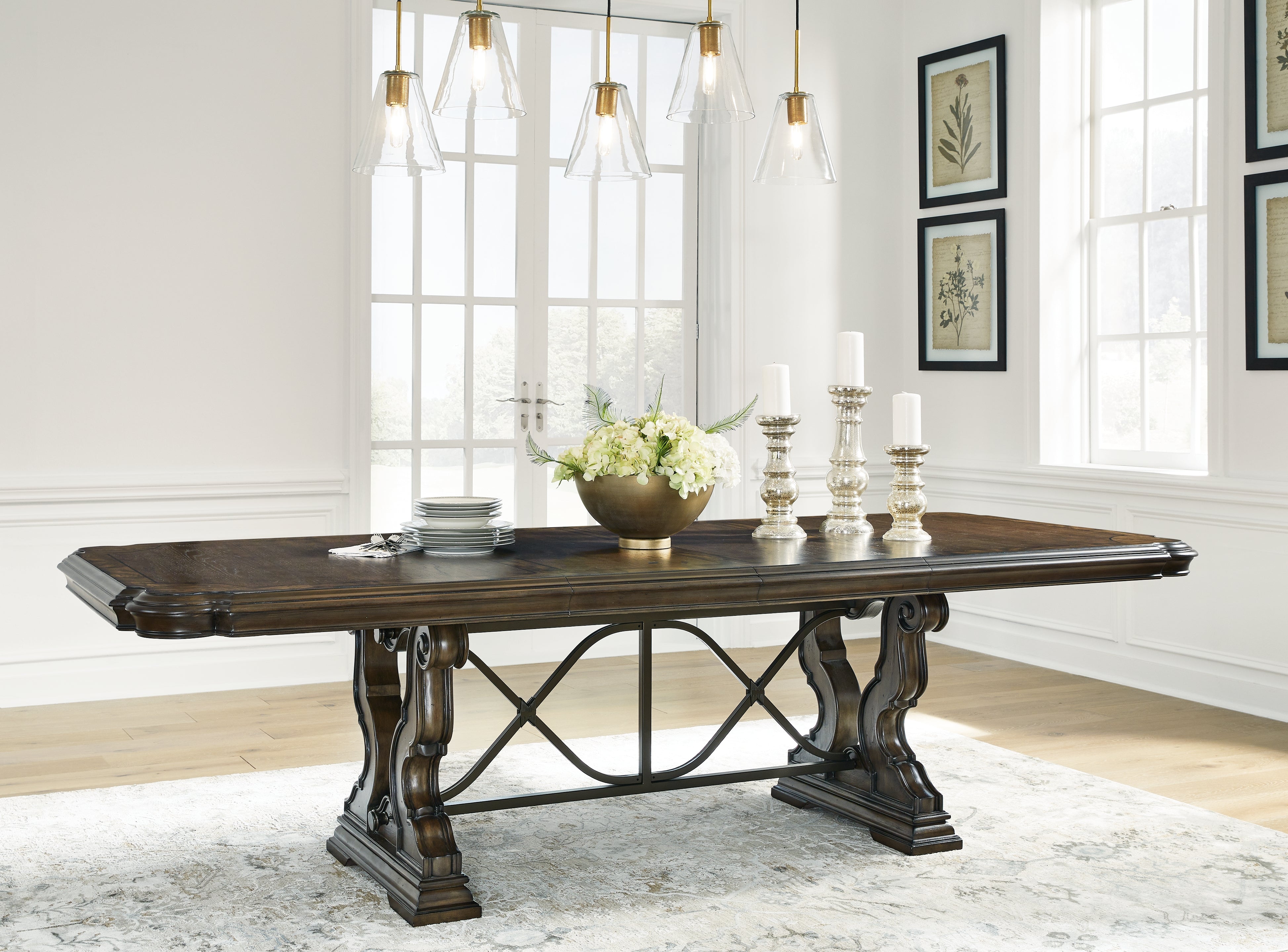 Floridian Furniture - Ashley Furniture - Maylee Dining Room - Dining Extension Table / Dark Brown - D947D5