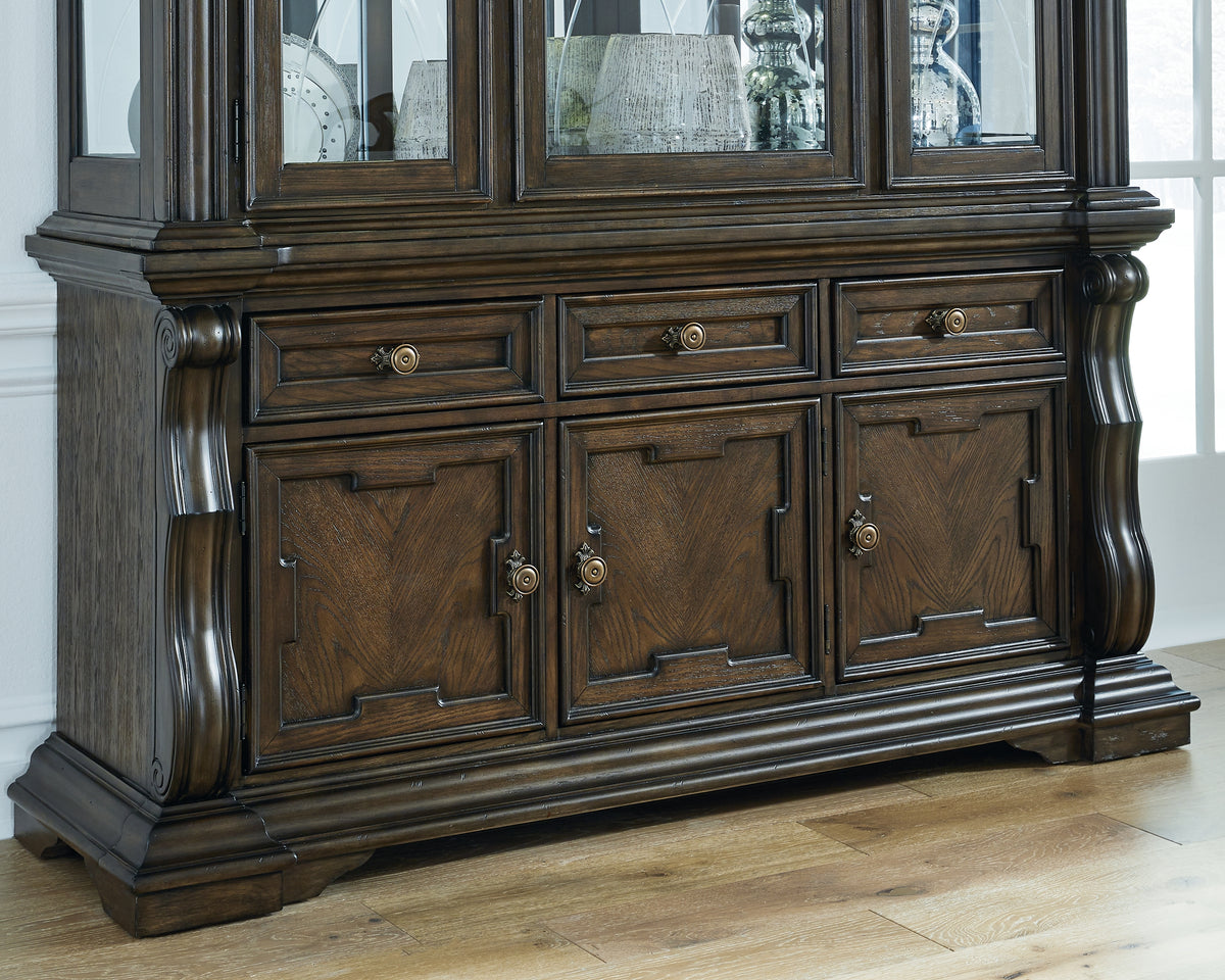 Floridian Furniture - Ashley Furniture - Maylee Dining Room - Dining Room Buffet / Dark Brown - D947-80