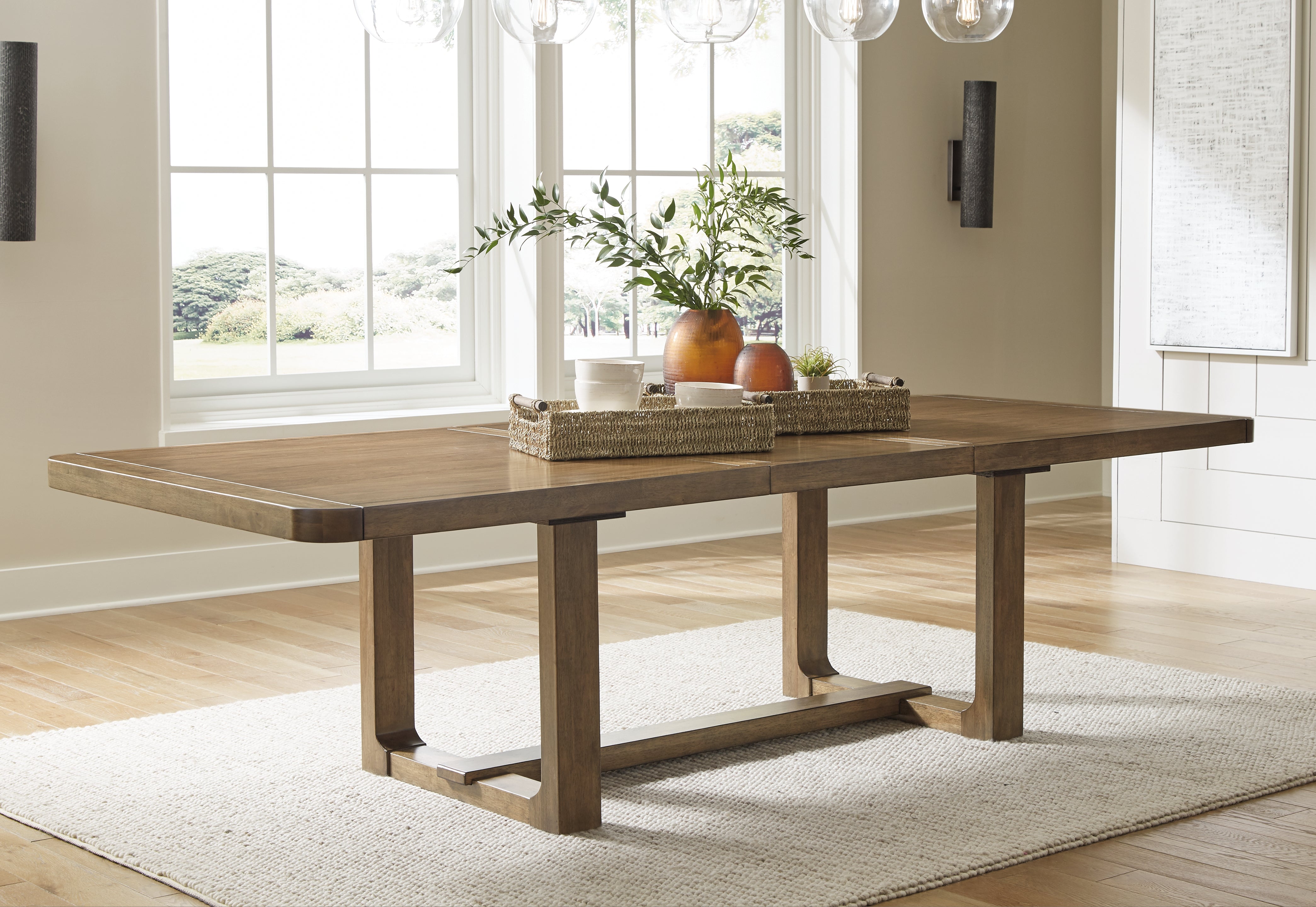 Floridian Furniture - Ashley Furniture - Cabalynn Dining Room - RECT Dining Room EXT Table / Light Brown / 46"W x 108"D x 30"H - D974-35