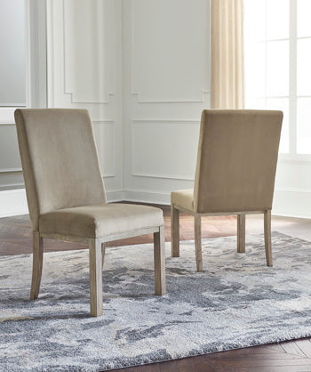 Floridian Furniture - Ashley Furniture - Chrestner Dining Room - Dining Chair (Set of 2) / Gray/Brown - D983-01X2